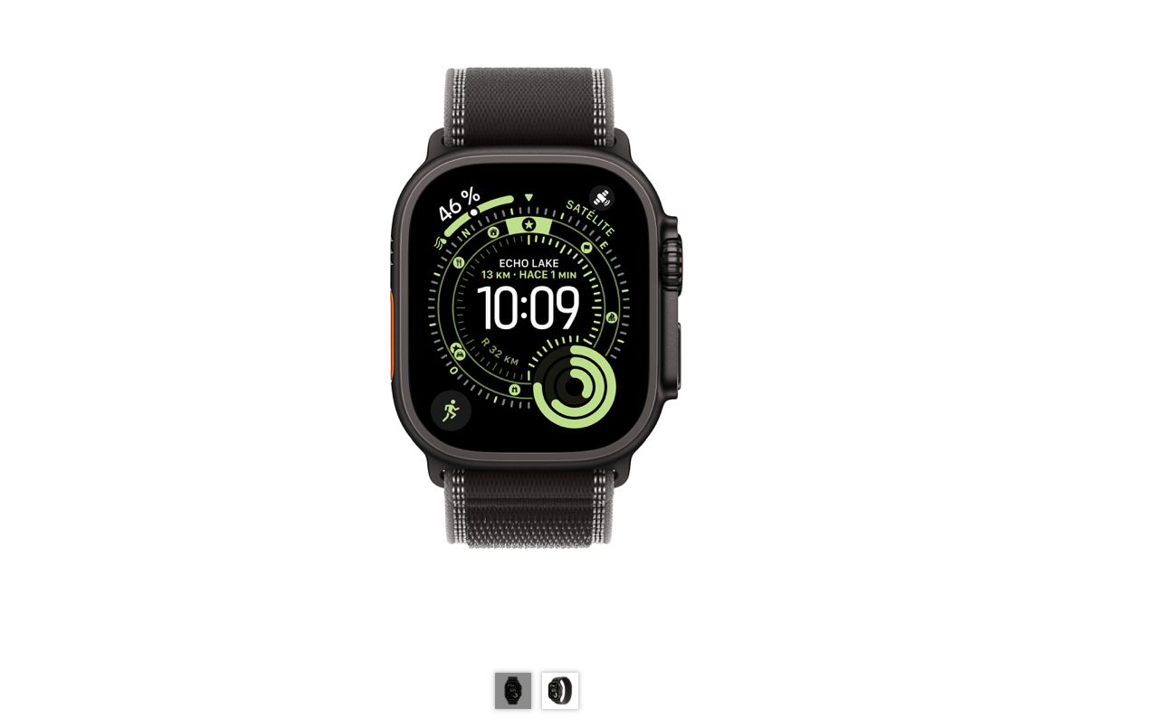 Apple Watch Ultra 3 49mm Titânio Preto Loop Trail Preto (M/L)
