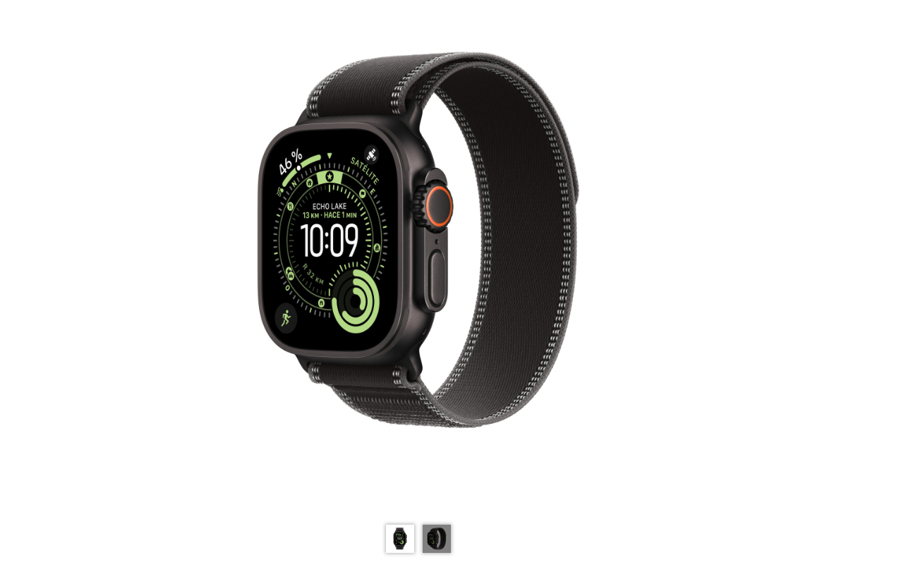 Apple Watch Ultra 3 49mm Titânio Preto Loop Trail Preto (M/L)