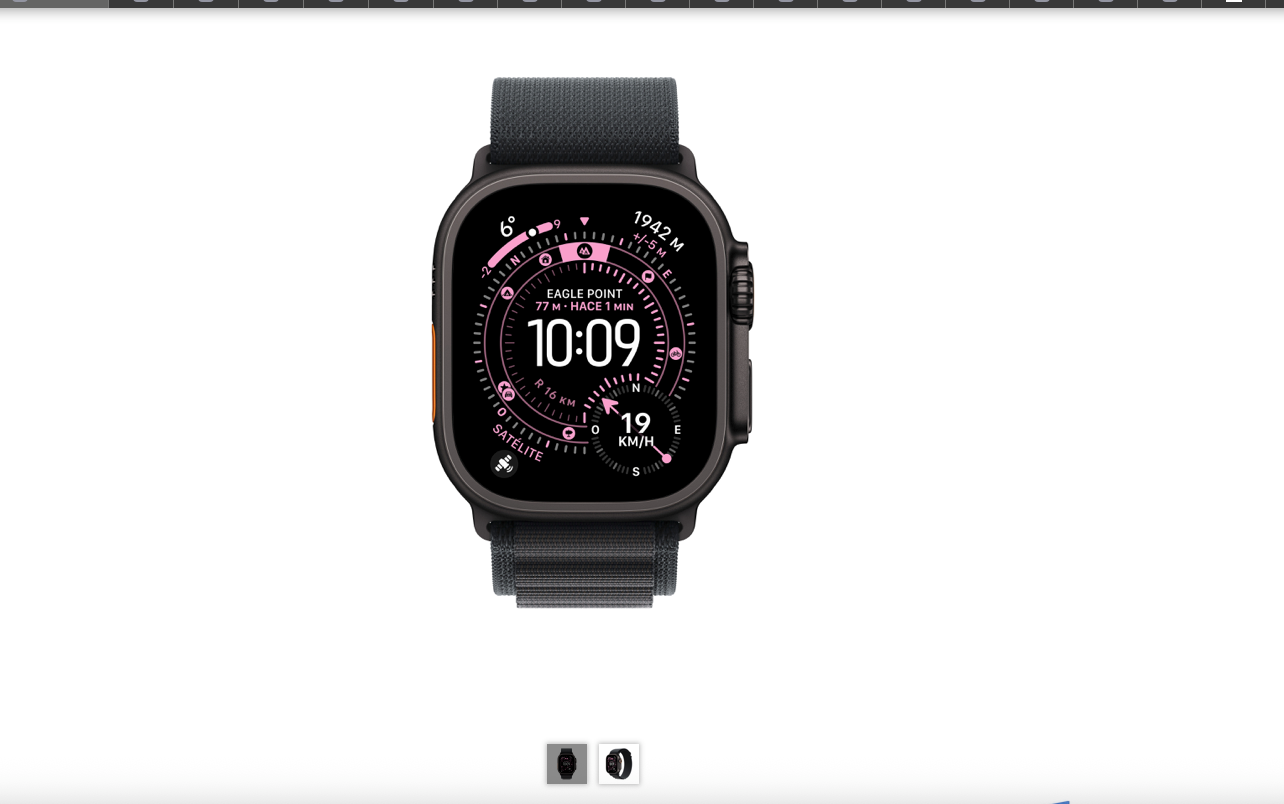 Apple Watch Ultra 3 49mm Titânio Preto Alpine Loop Preto (Pequeno)