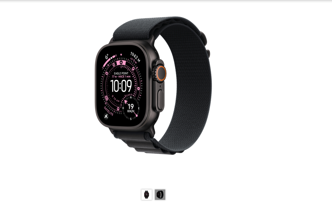Apple Watch Ultra 3 49mm Titânio Preto Alpine Loop Preto (Pequeno)