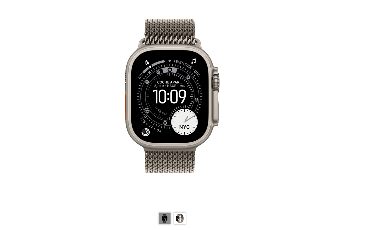 Apple Watch Ultra 3 49 mm Titânio Milanese Loop Natural (Grande)