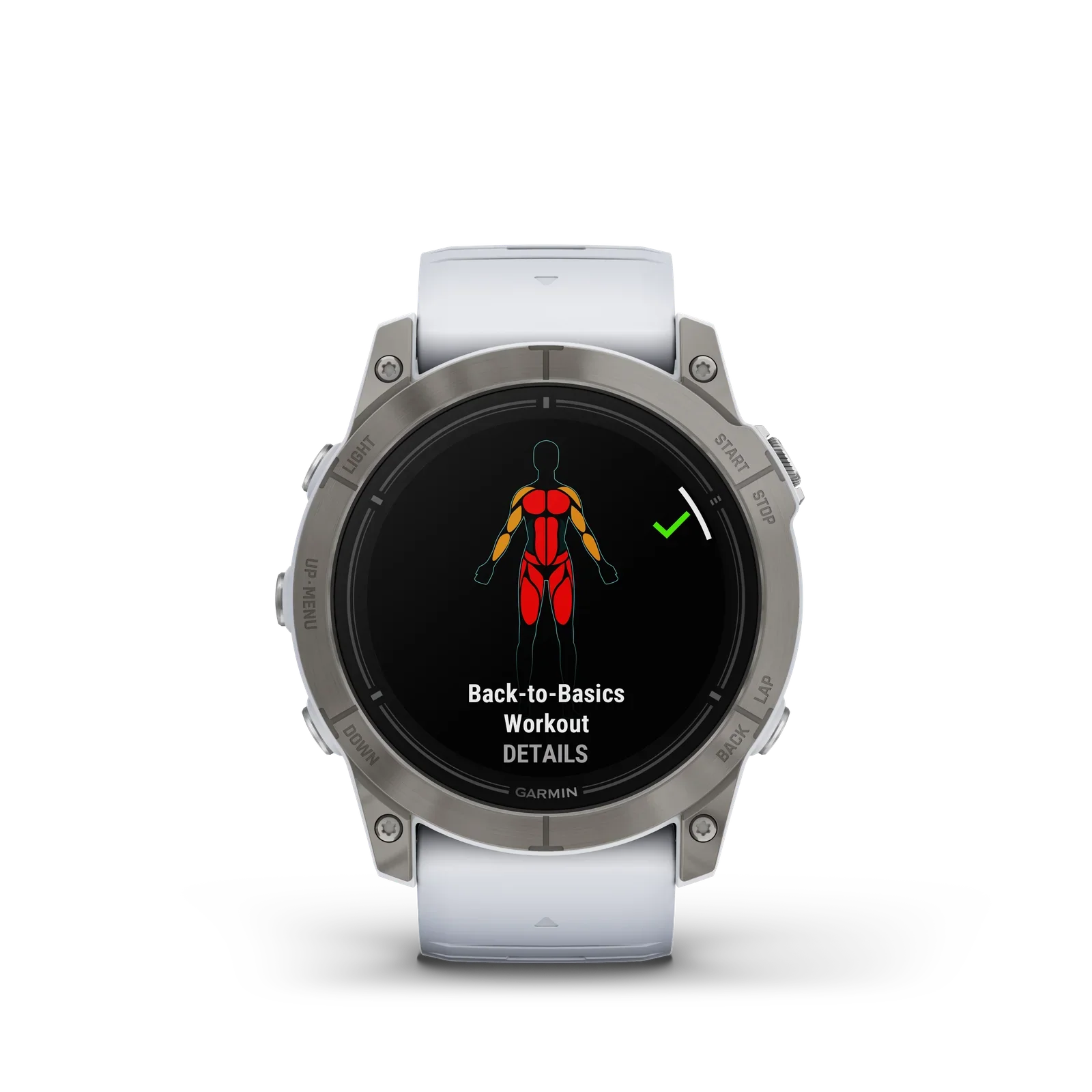 Garmin epix™ Pro (Gen 2) – Edição Sapphire | 51 mm Titânio com bracelete branca