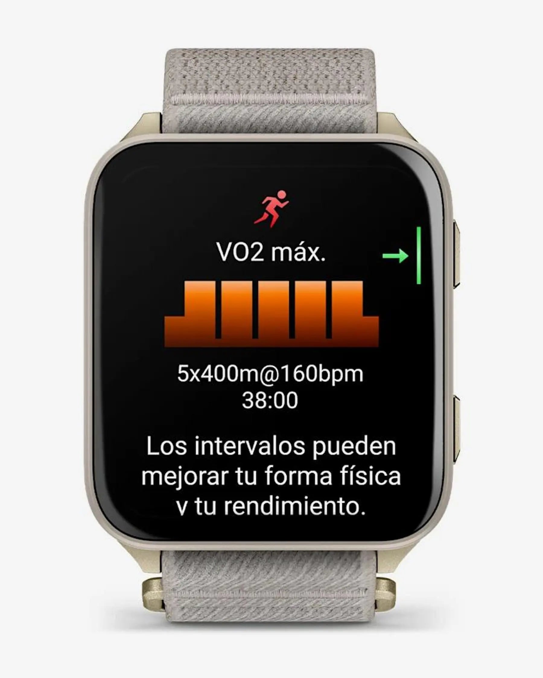 Garmin Venu X1 Dourado com bracelete cinzenta