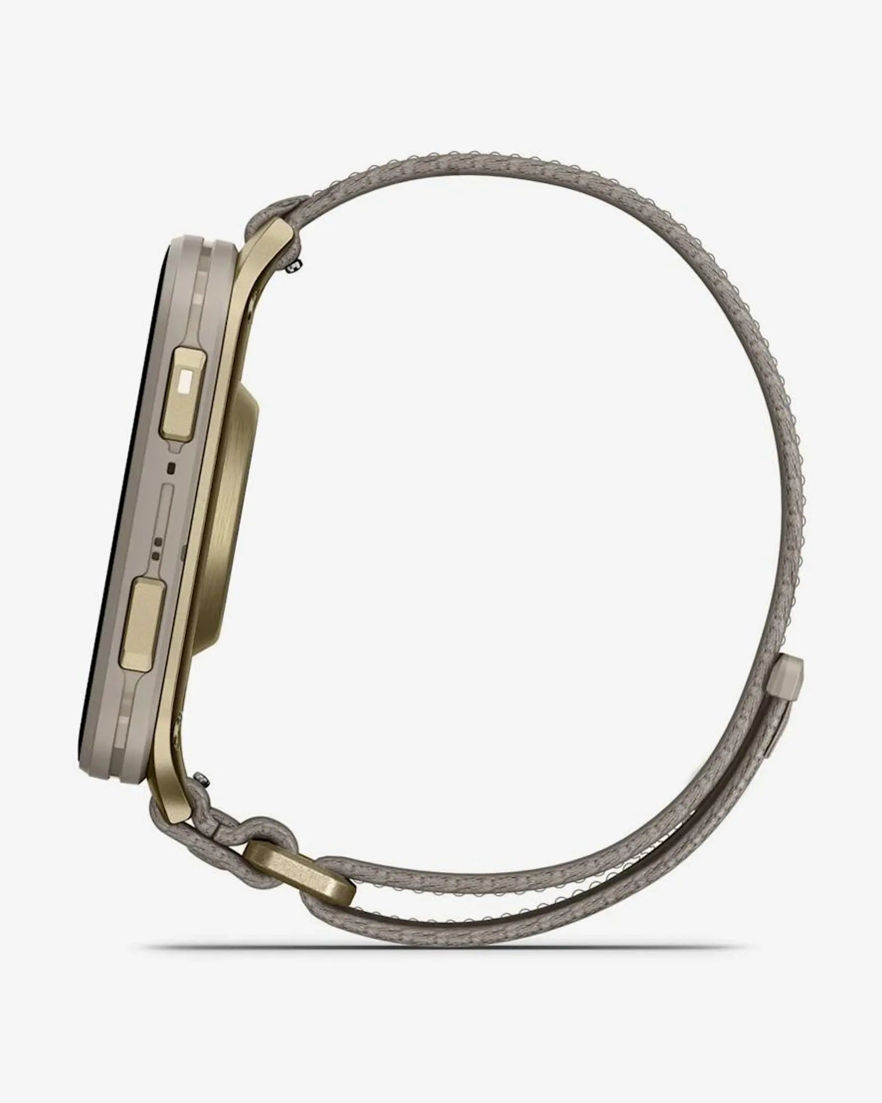 Garmin Venu X1 Dourado com bracelete cinzenta