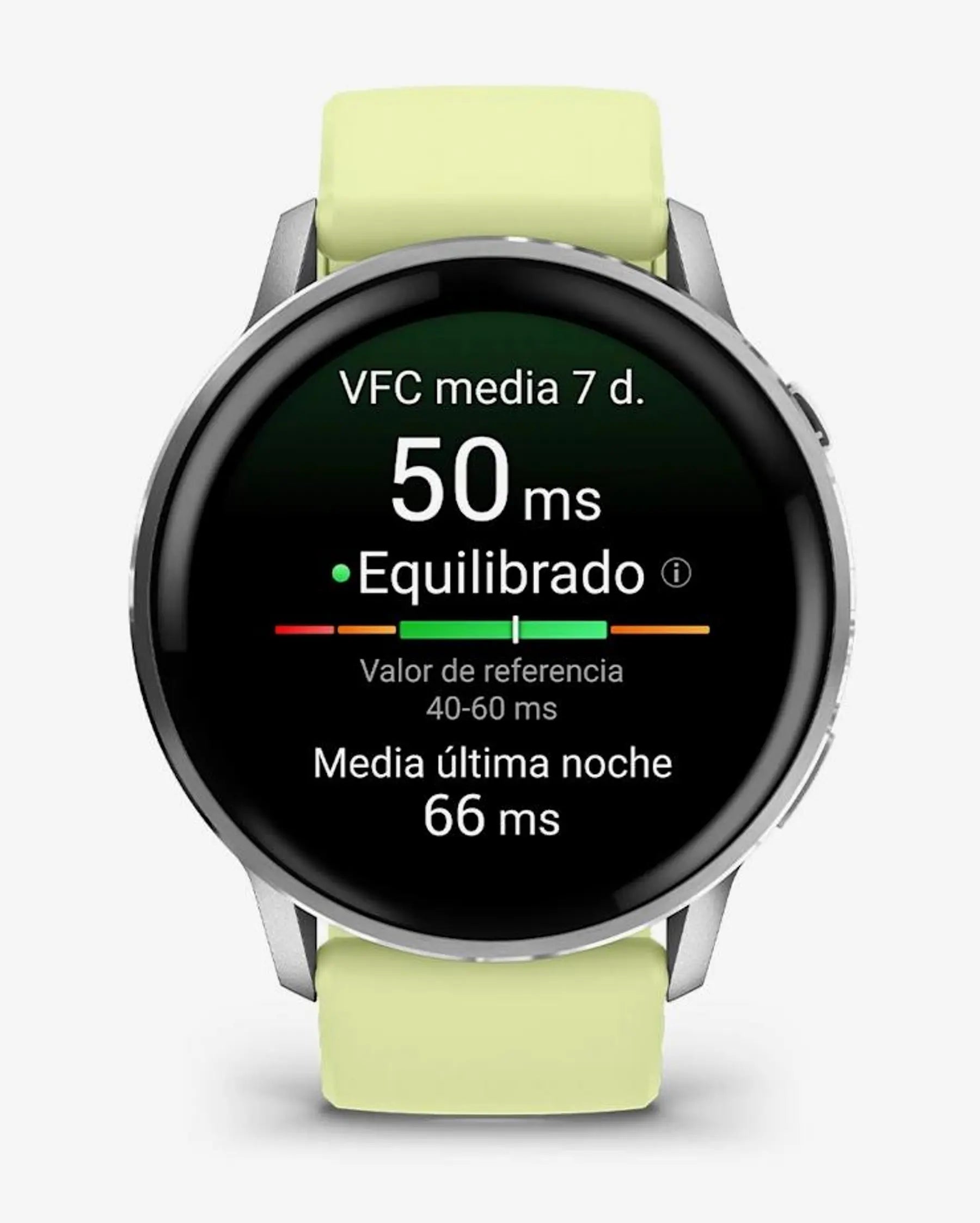 Garmin Venu 4 - 45 mm Prateado com Bracelete Amarela