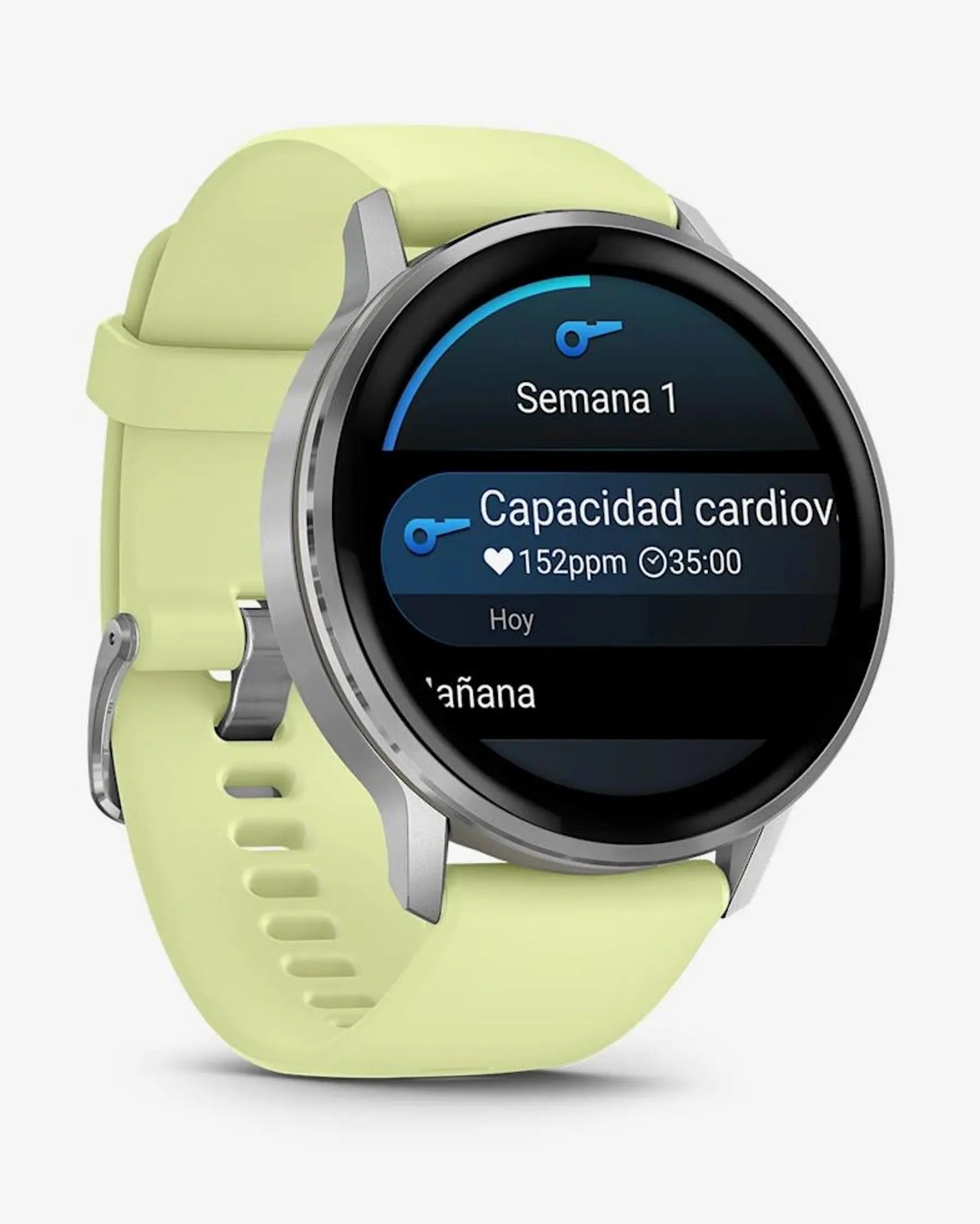 Garmin Venu 4 - 45 mm Prateado com Bracelete Amarela