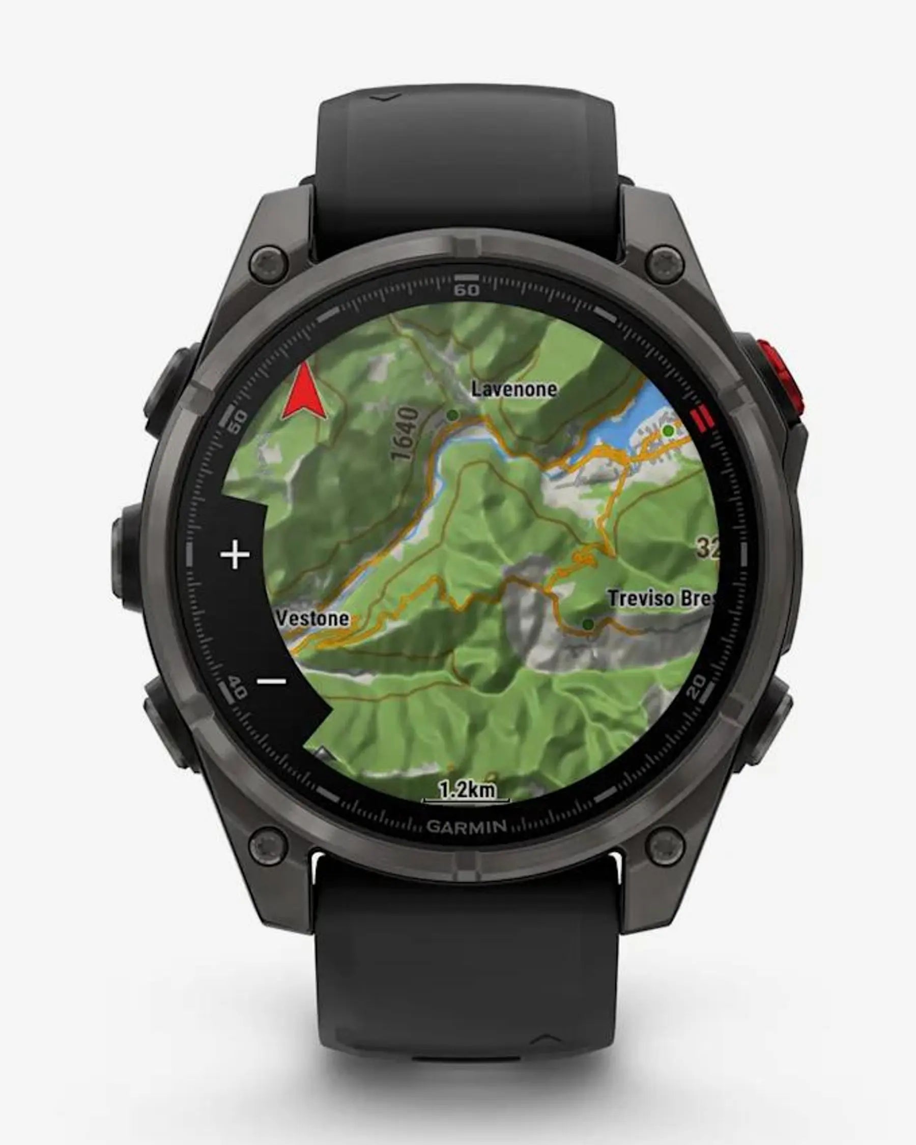 Garmin Fenix 8 Pro AMOLED Safira 47 mm Titânio Carbono Cinzento Bracelete Preto