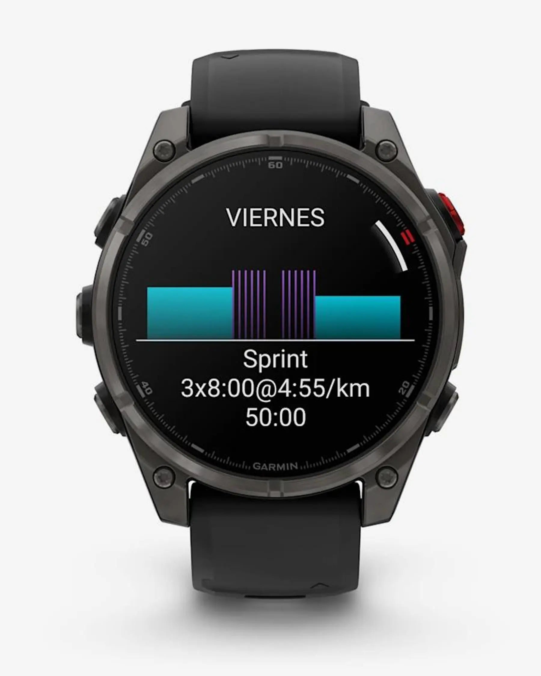 Garmin Fenix 8 Pro AMOLED Safira 47 mm Titânio Carbono Cinzento Bracelete Preto