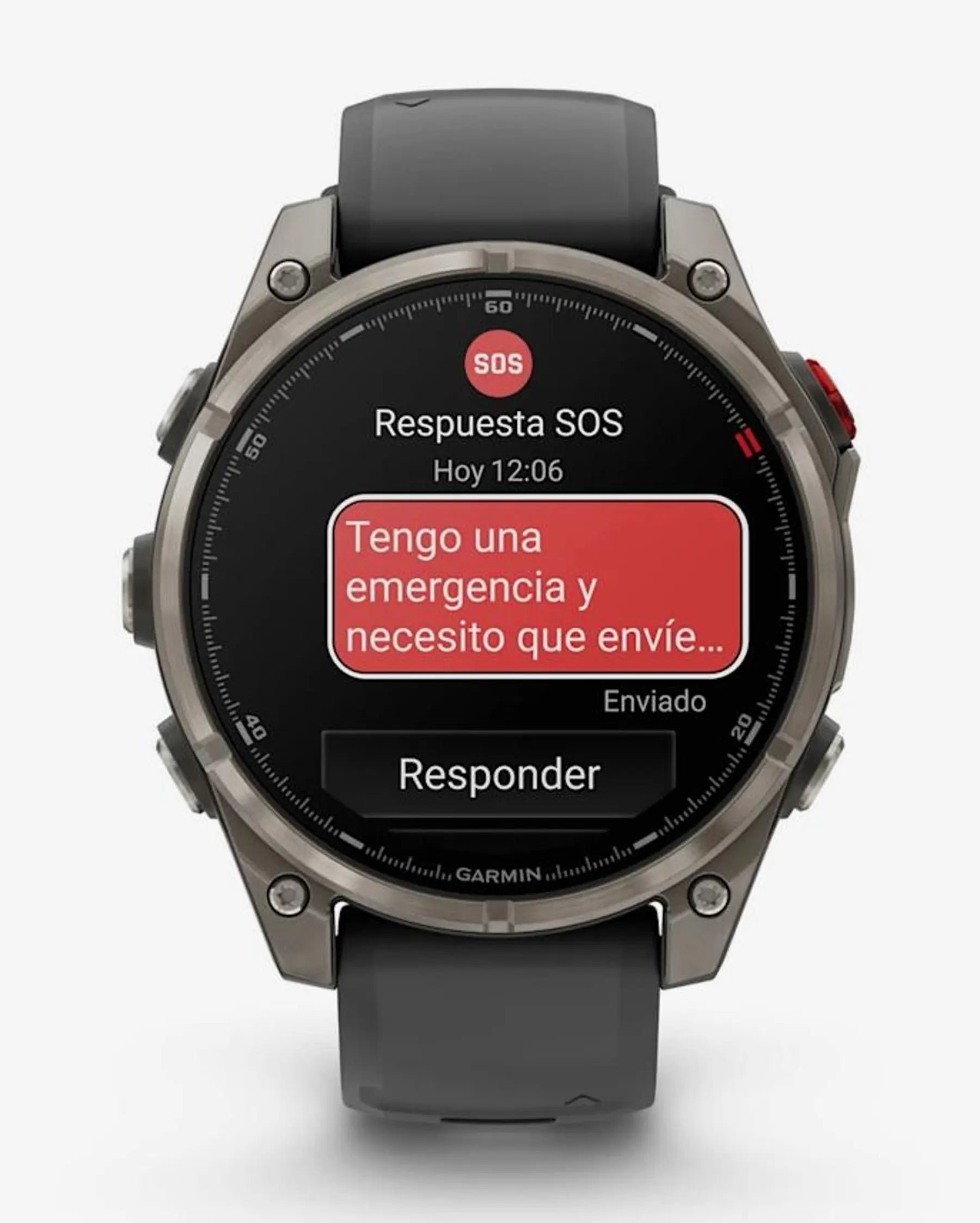 Garmin Fenix 8 Pro AMOLED Safira 47mm Cinzento Titânio Prateado Preto Bracelete Cinzenta