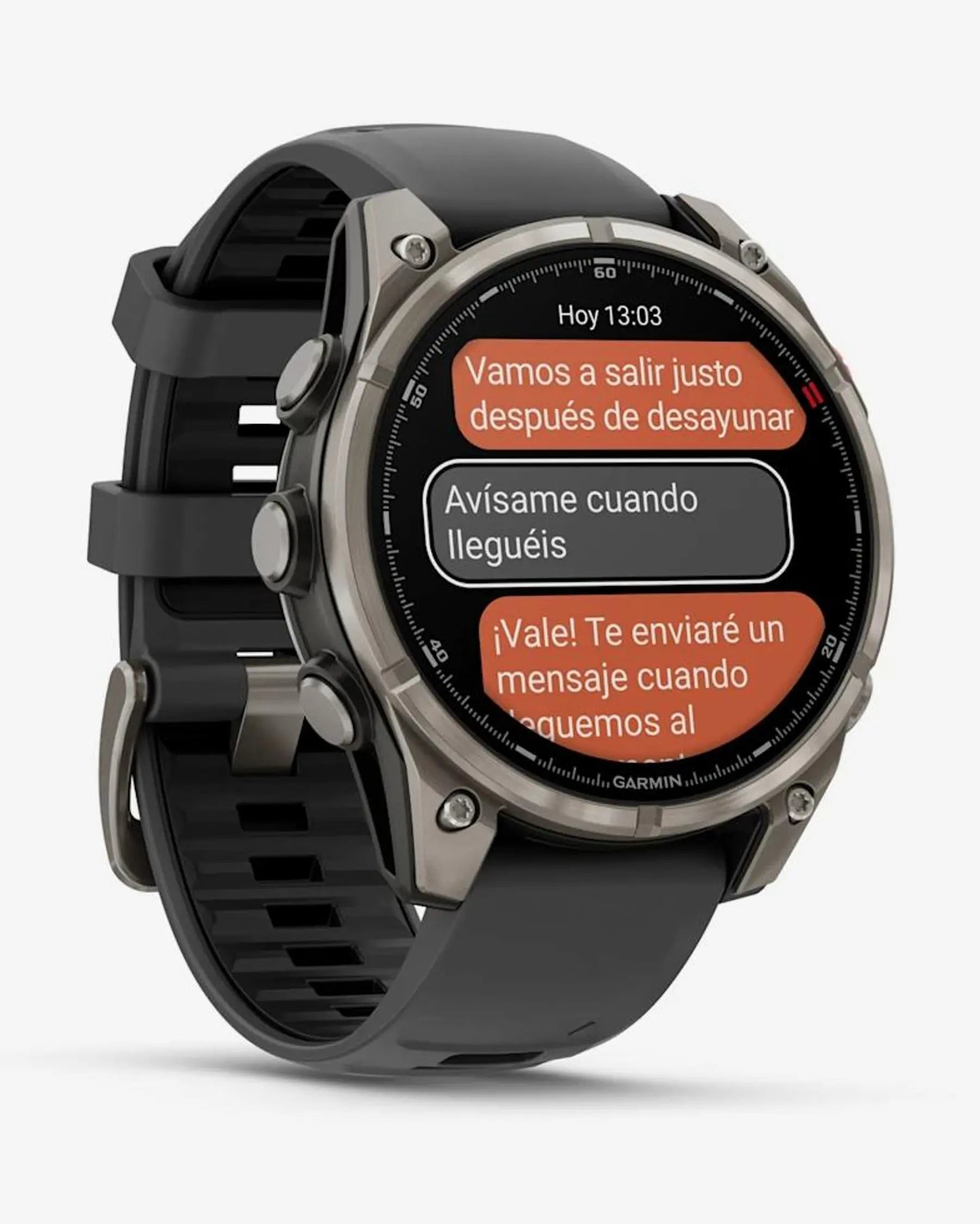 Garmin Fenix 8 Pro AMOLED Safira 47mm Cinzento Titânio Prateado Preto Bracelete Cinzenta