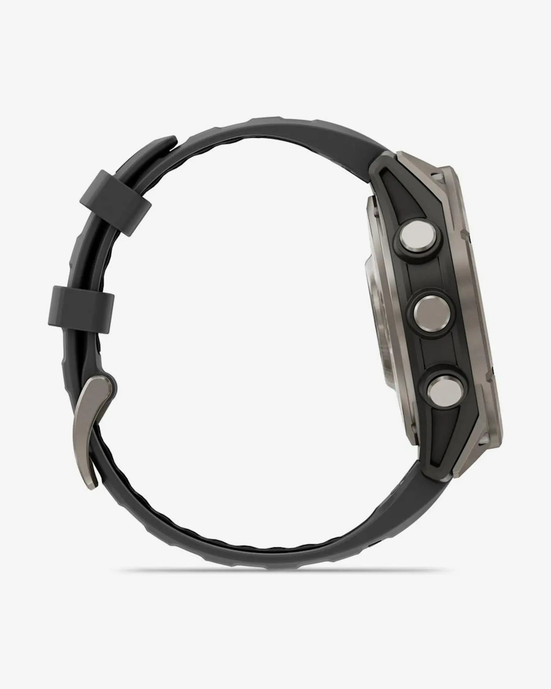 Garmin Fenix 8 Pro AMOLED Safira 47mm Cinzento Titânio Prateado Preto Bracelete Cinzenta