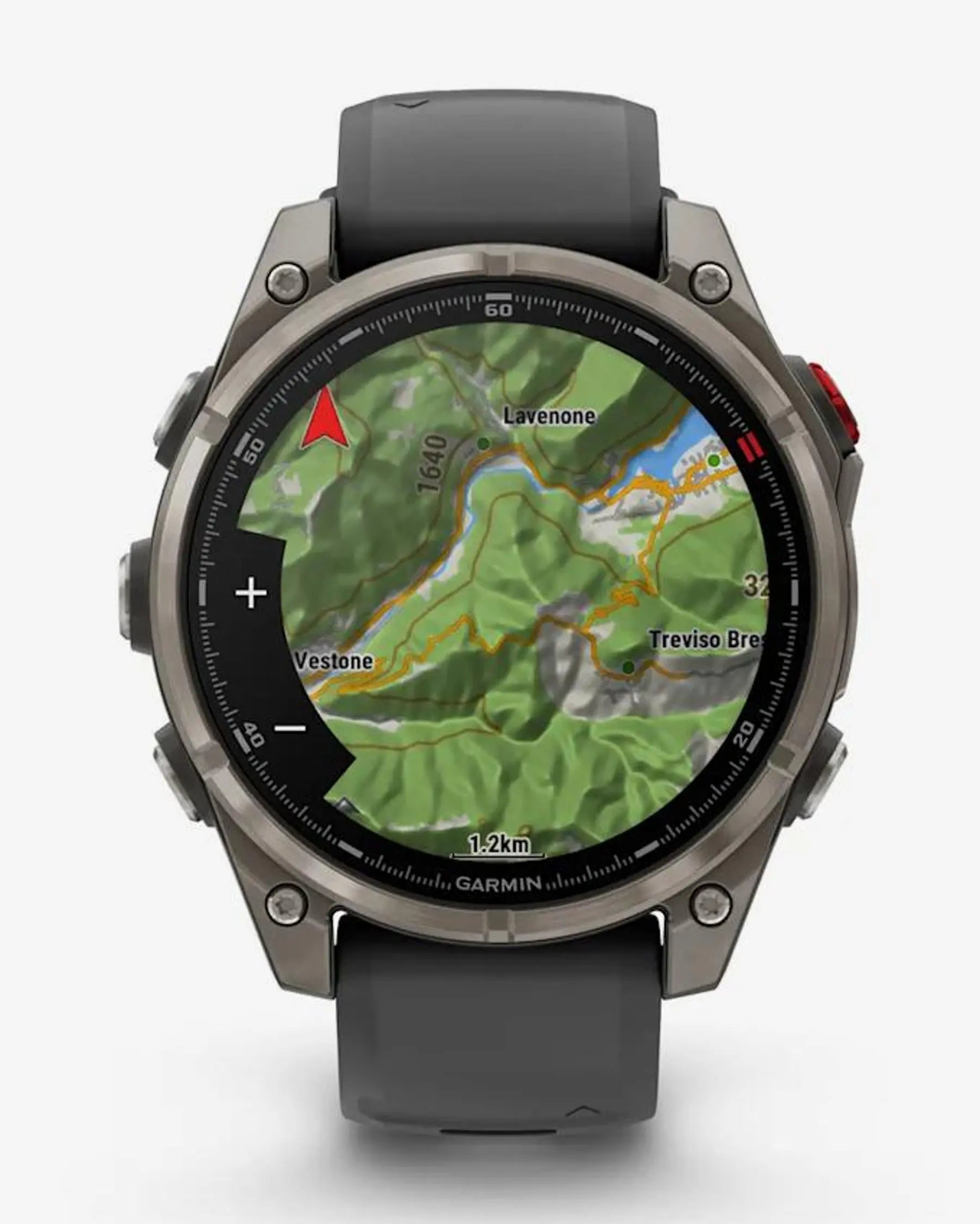 Garmin Fenix 8 Pro AMOLED Safira 47mm Cinzento Titânio Prateado Preto Bracelete Cinzenta