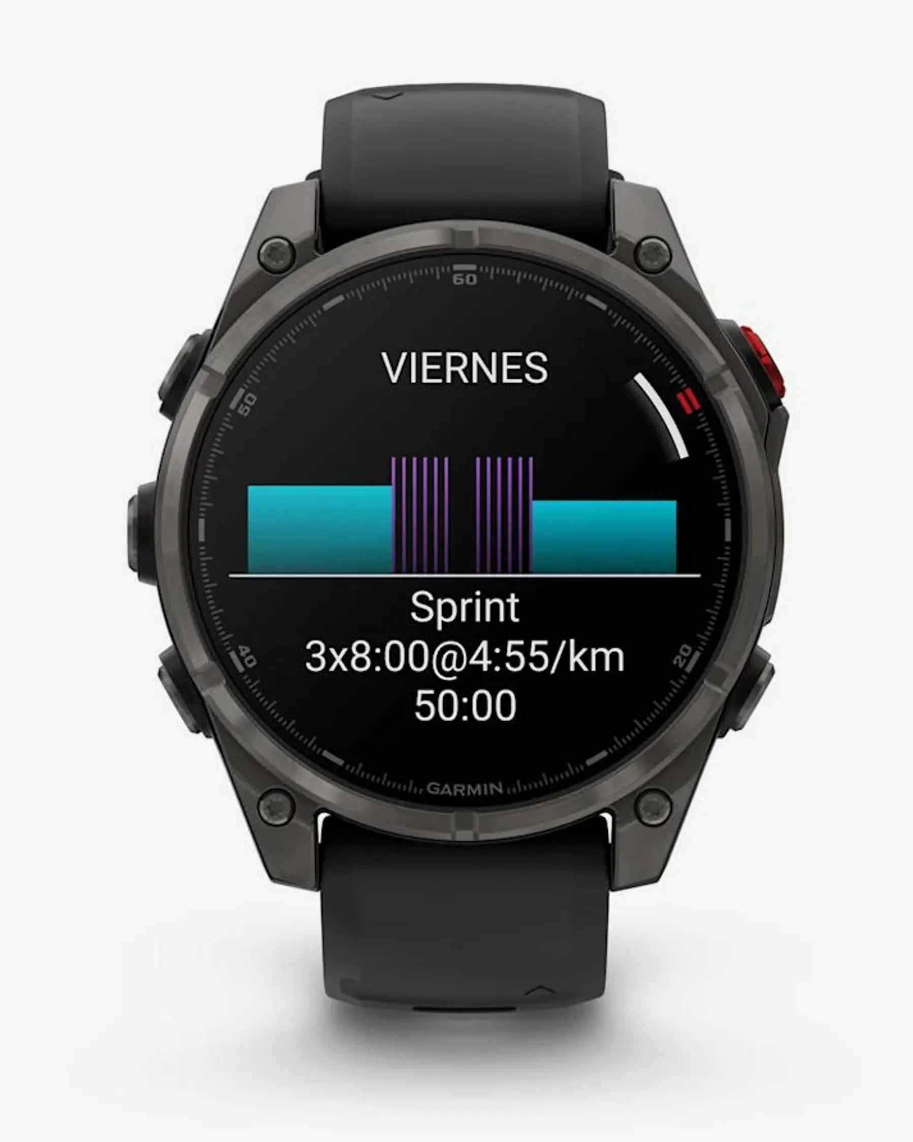 Garmin Fenix 8 Pro AMOLED Safira 47mm Cinzento Titânio Prateado Preto Bracelete Cinzenta