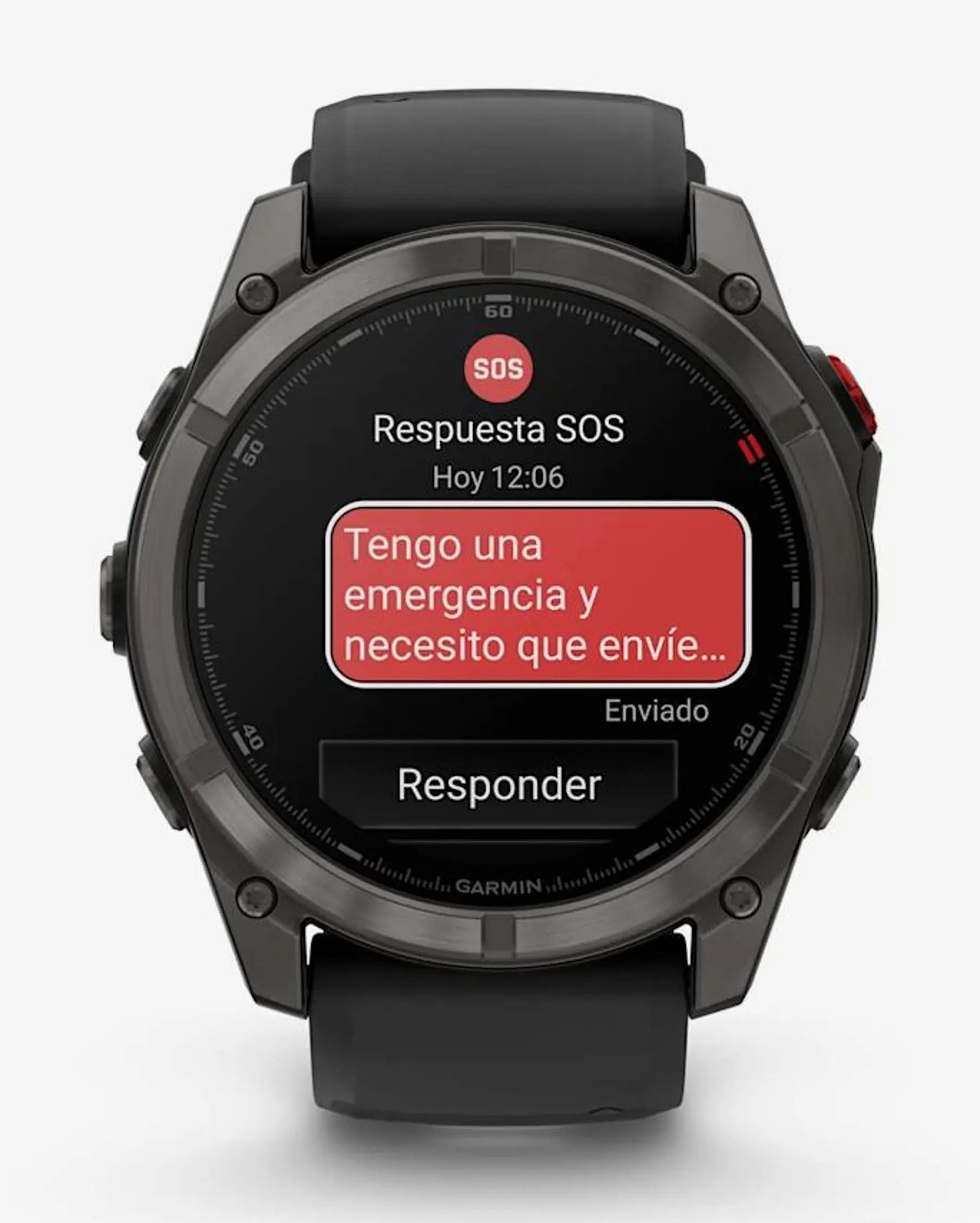 Garmin Fenix 8 Pro AMOLED Sapphire 51mm com bracelete preta e detalhes em titânio, carbono e cinzento