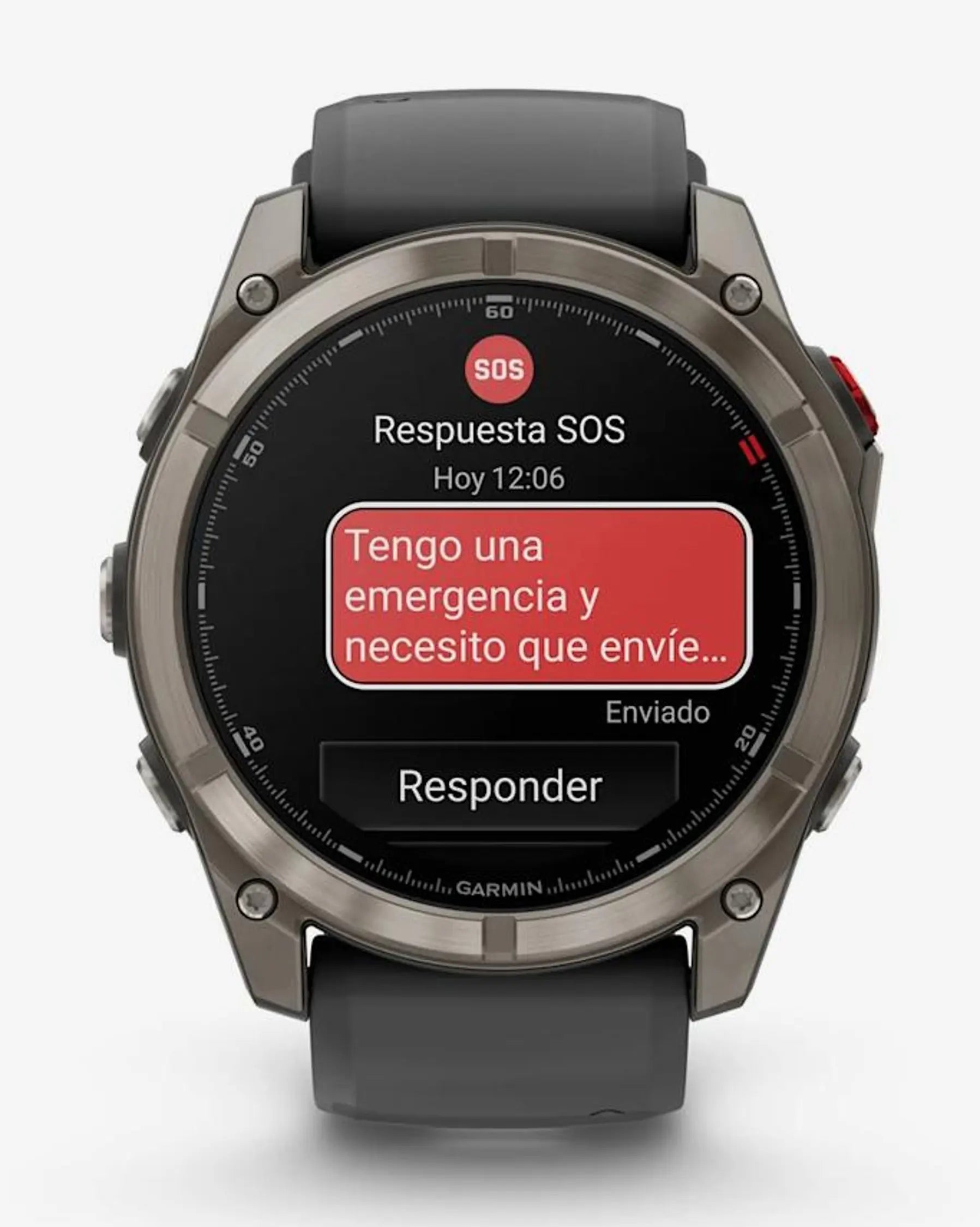 Garmin Fenix 8 Pro AMOLED Safira 51 mm, em cinzento titânio com bracelete preta e cinzenta