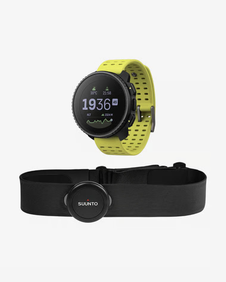 Suunto Vertical Amarelo + Cinto de Ritmo Cardíaco Inteligente Suunto