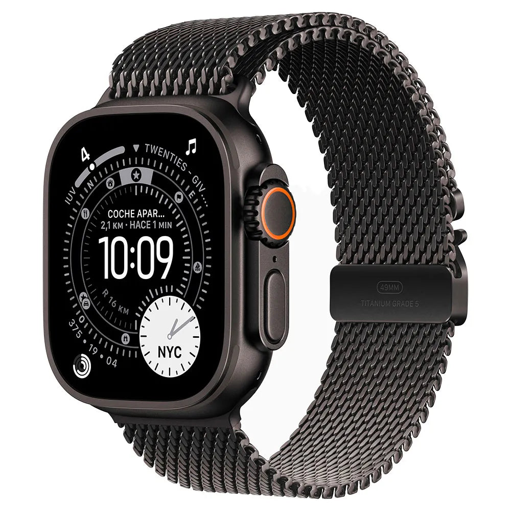 Apple Watch Ultra 3 GPS + Cellular 49mm Caixa de Titânio Bracelete Malha Milanesa