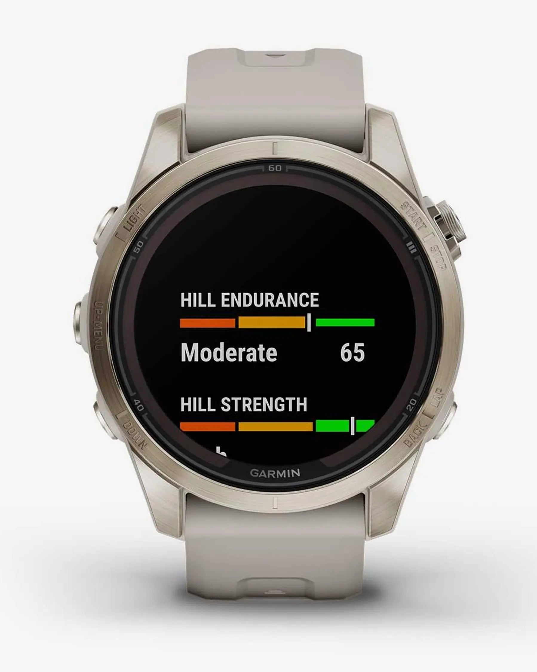 Garmin Fenix 7S Pro Sapphire Solar Dourado com Bracelete Bege