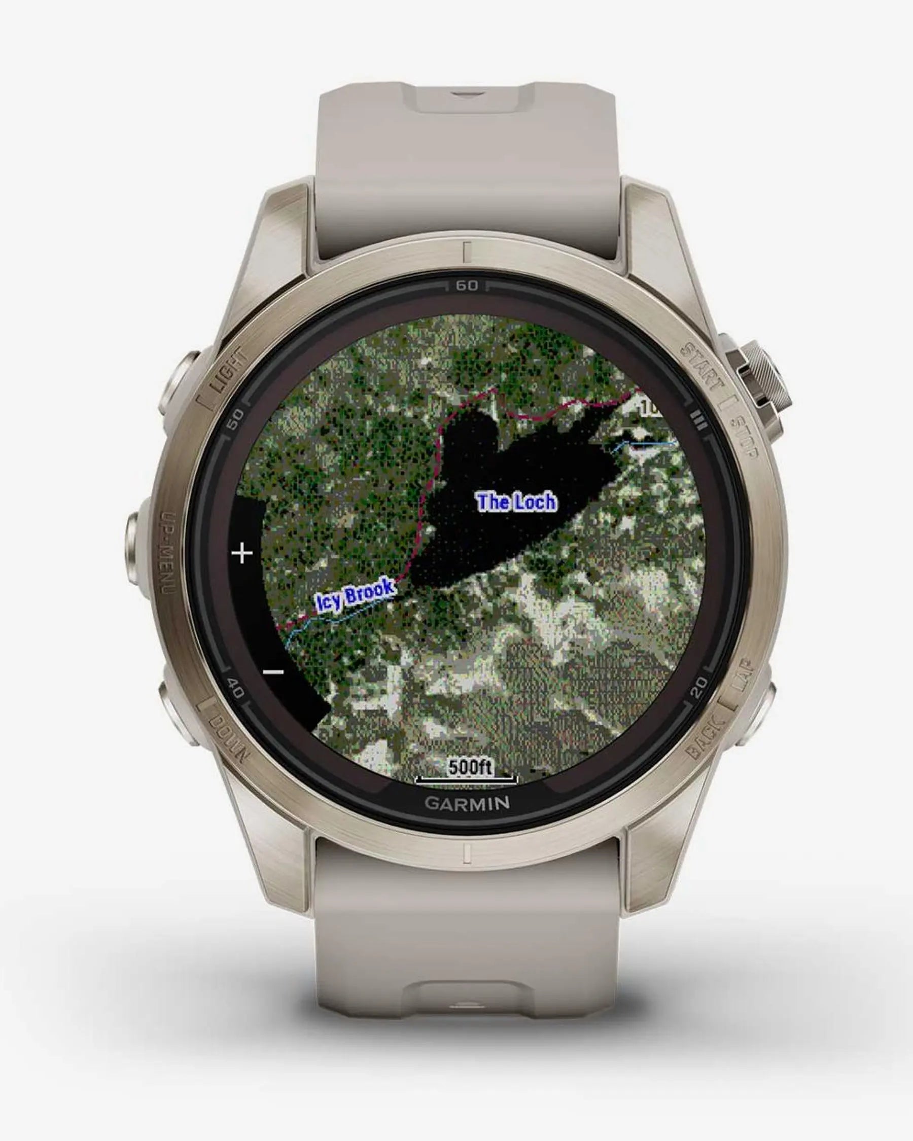 Garmin Fenix 7S Pro Sapphire Solar Dourado com Bracelete Bege