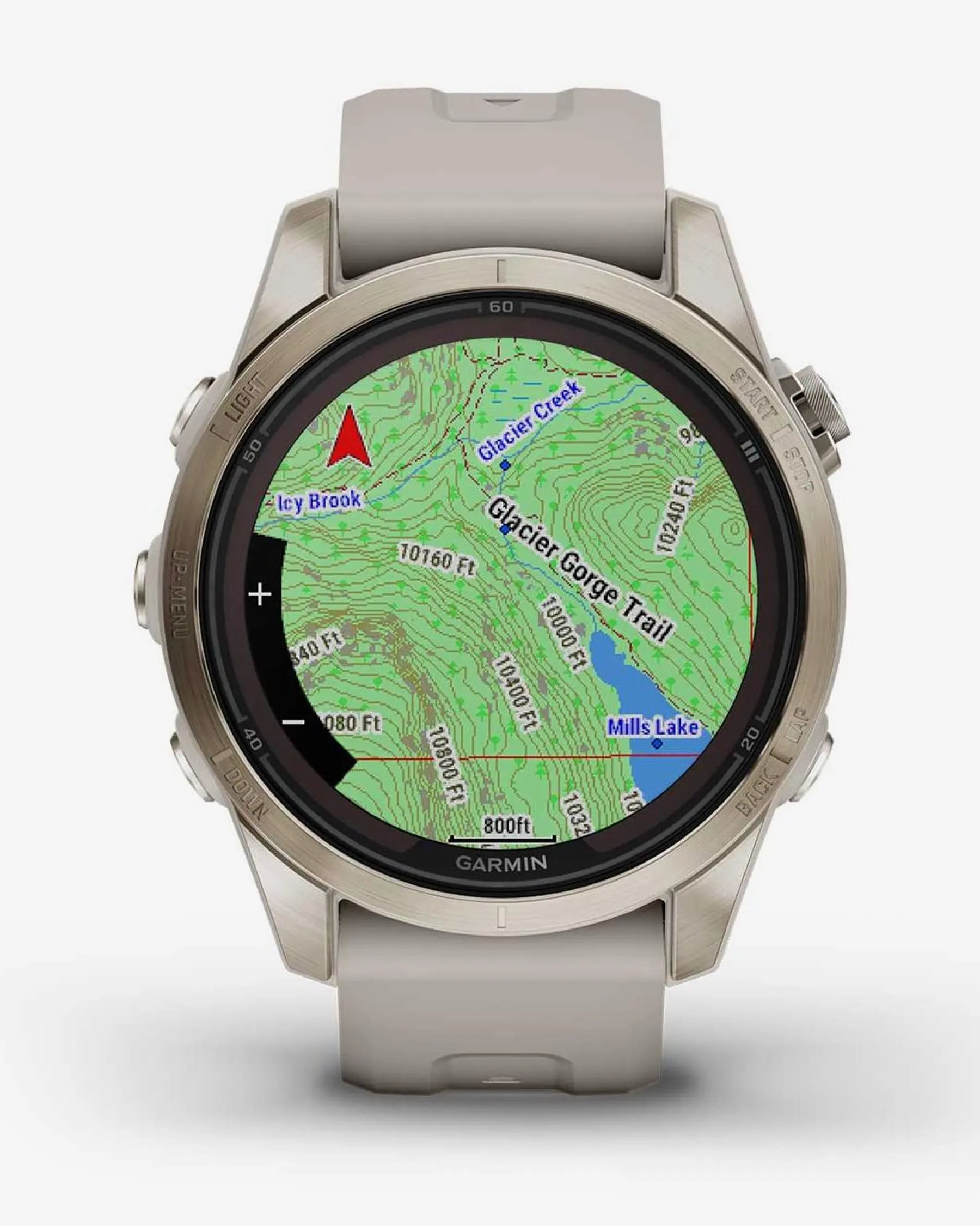 Garmin Fenix 7S Pro Sapphire Solar Dourado com Bracelete Bege