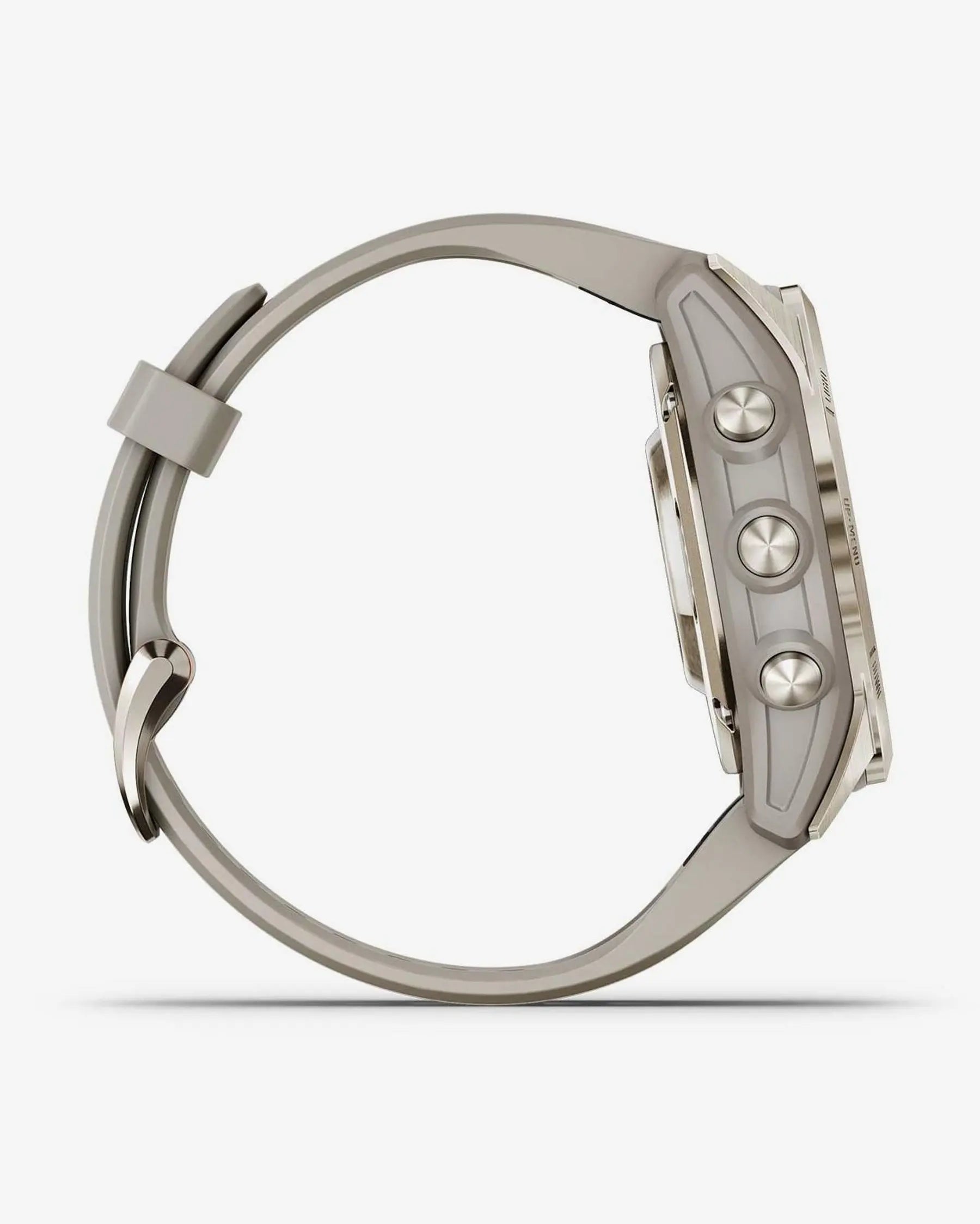 Garmin Fenix 7S Pro Sapphire Solar Dourado com Bracelete Bege