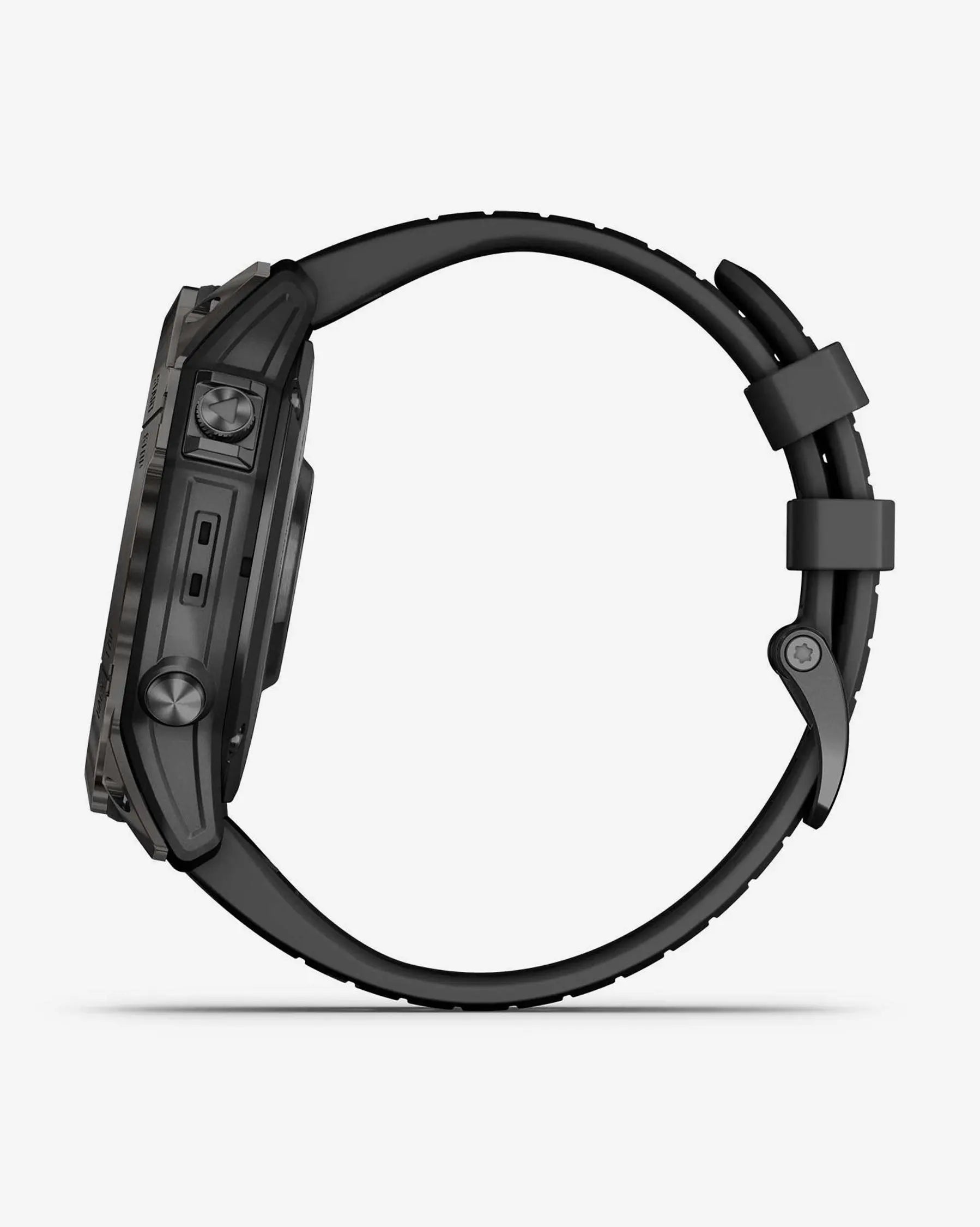 Garmin Fenix 7X Pro Sapphire Solar com bracelete preta e detalhes em cinzento carbono