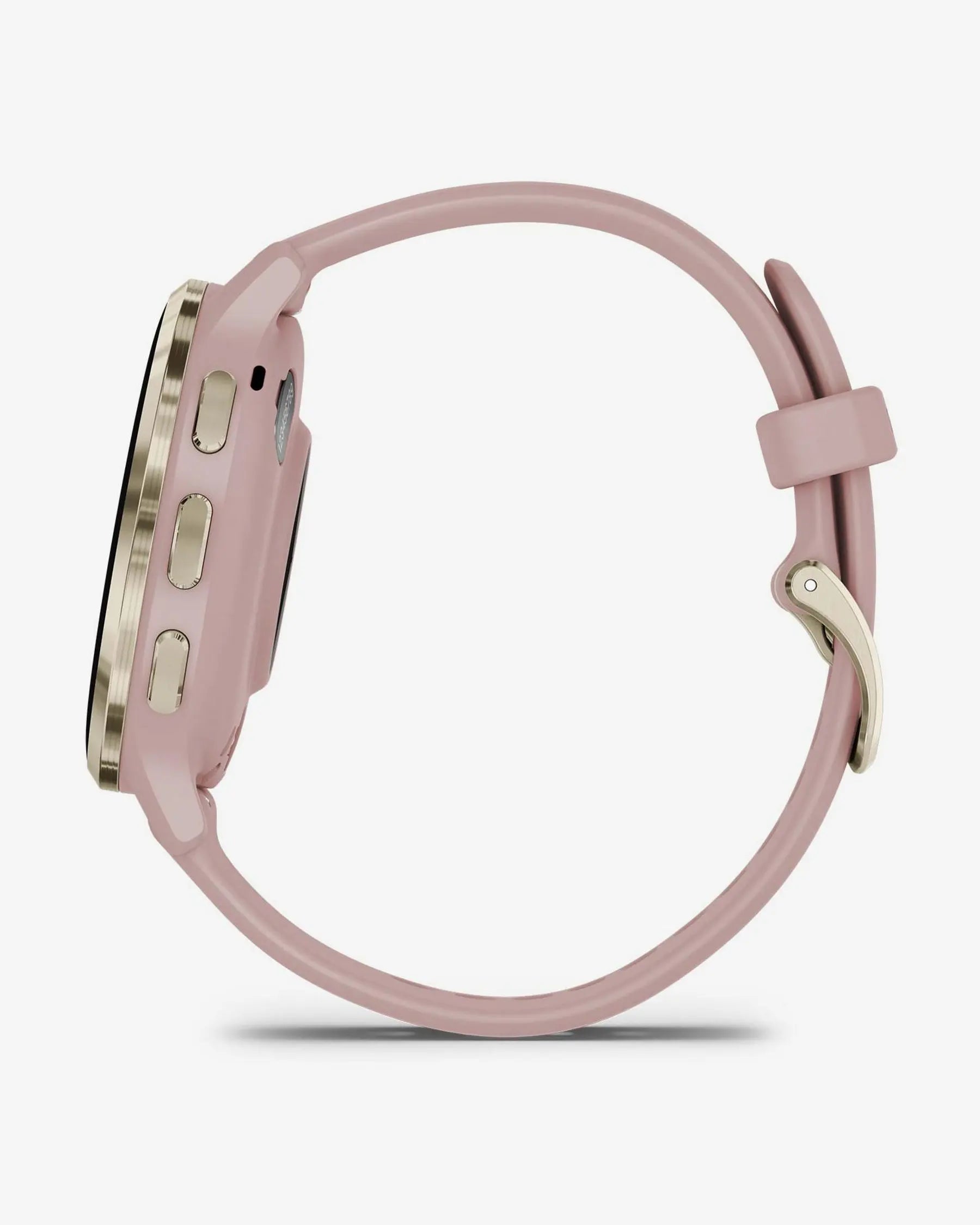 Garmin Venu 3S bege dourado bracelete silicone rosa claro
