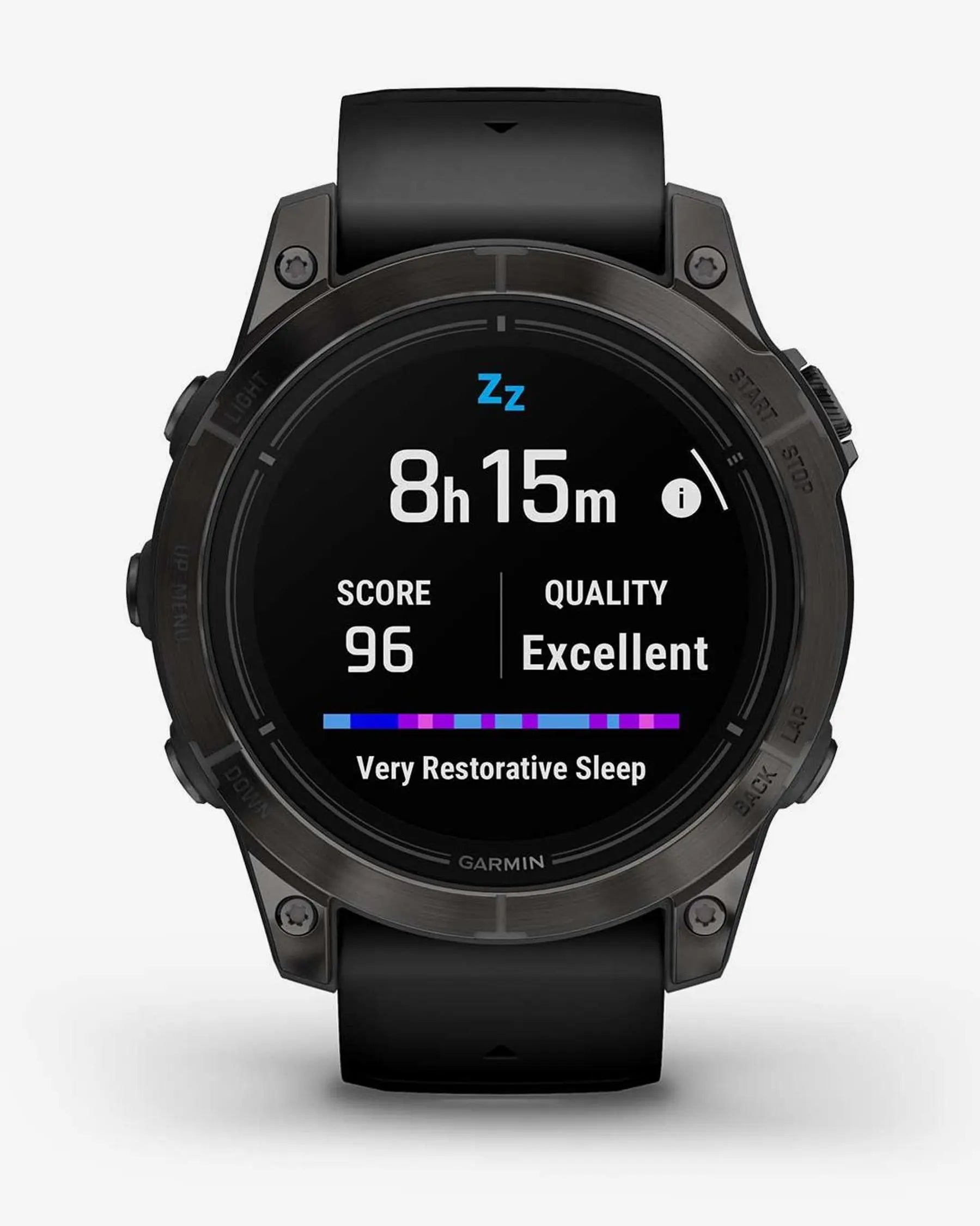 Garmin EPIX 2 PRO Safira 47 mm Titânio DLC Cinzento Carbono Bracelete Preto