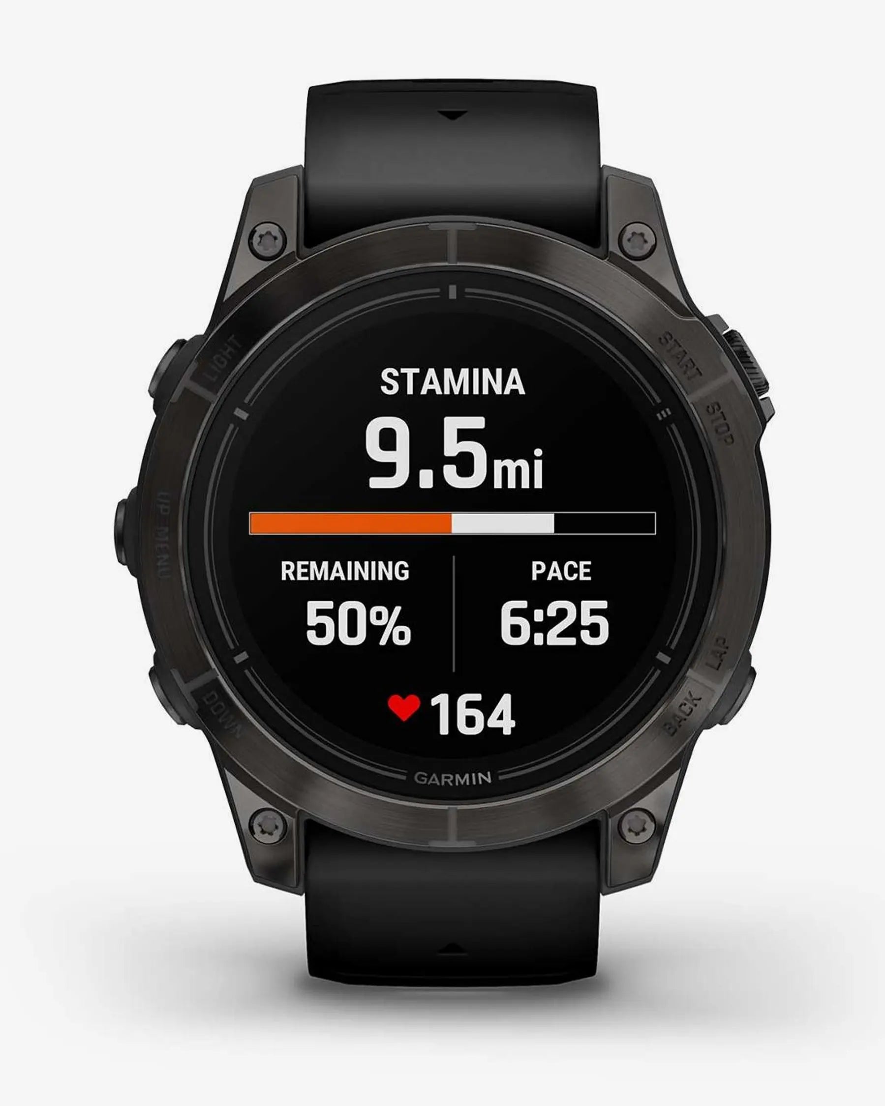 Garmin EPIX 2 PRO Safira 47 mm Titânio DLC Cinzento Carbono Bracelete Preto