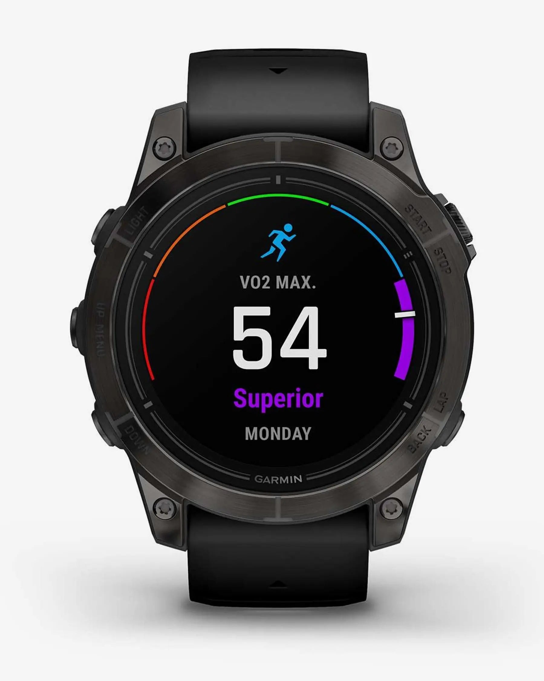 Garmin EPIX 2 PRO Safira 47 mm Titânio DLC Cinzento Carbono Bracelete Preto