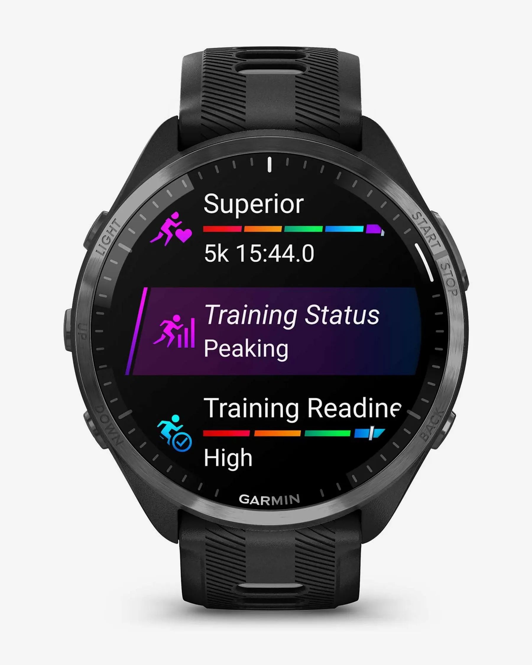 Garmin Forerunner 965 Preto com Bracelete Preta e Cinzenta