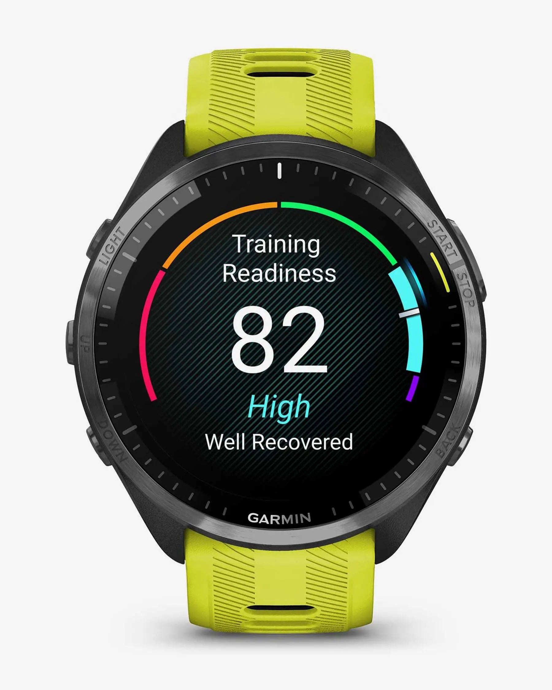 Garmin Forerunner 965 (preto com bracelete amarela)