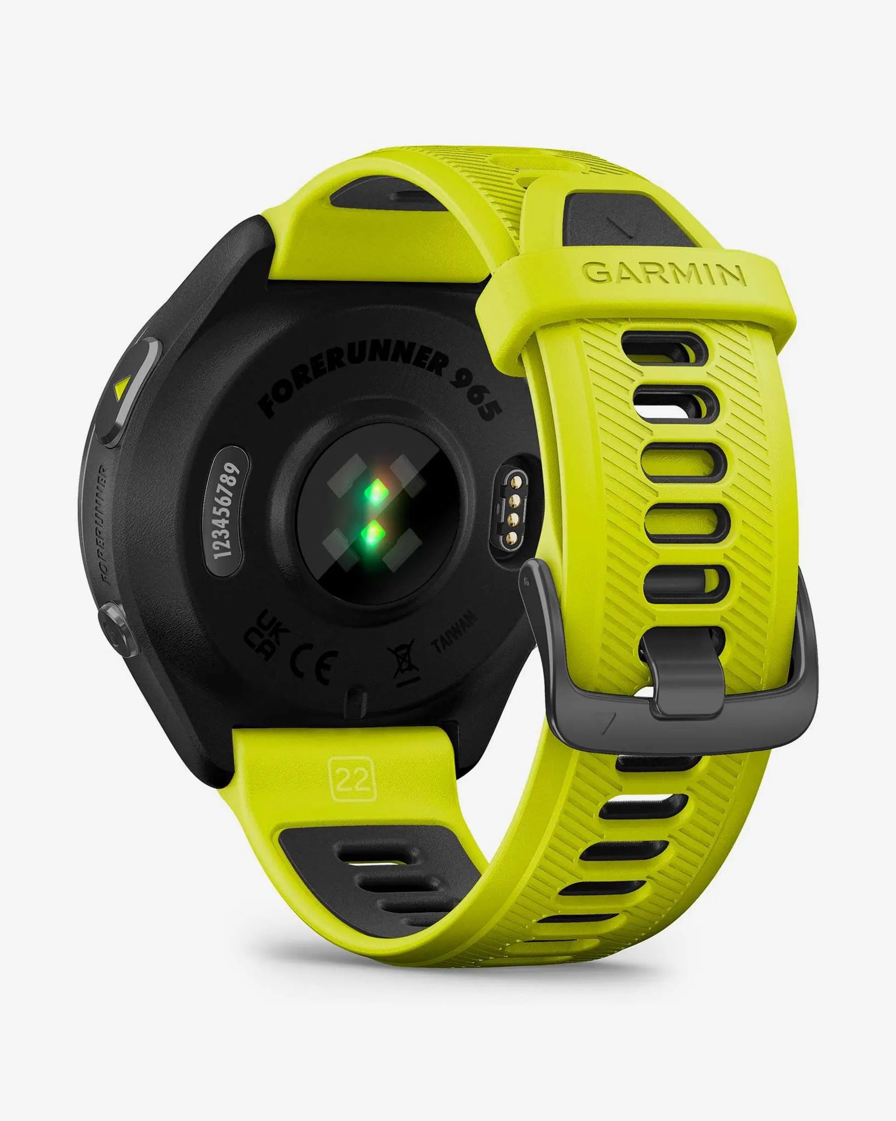 Garmin Forerunner 965 (preto com bracelete amarela)