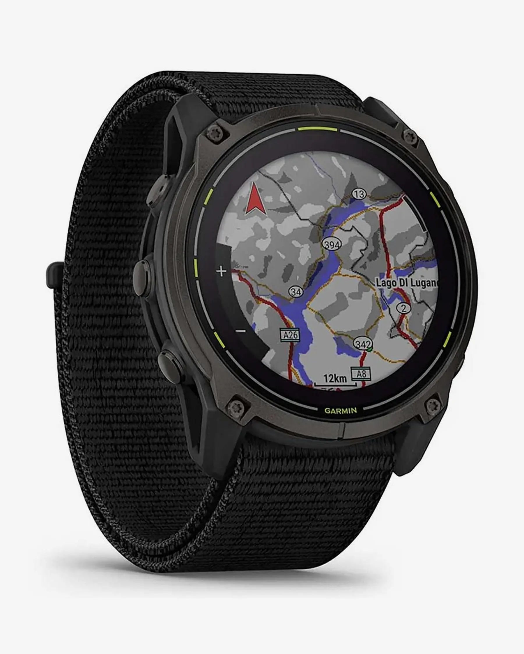 Garmin Enduro 3 Sapphire Solar 51 mm com bracelete preta, em titânio e cinzento carbono