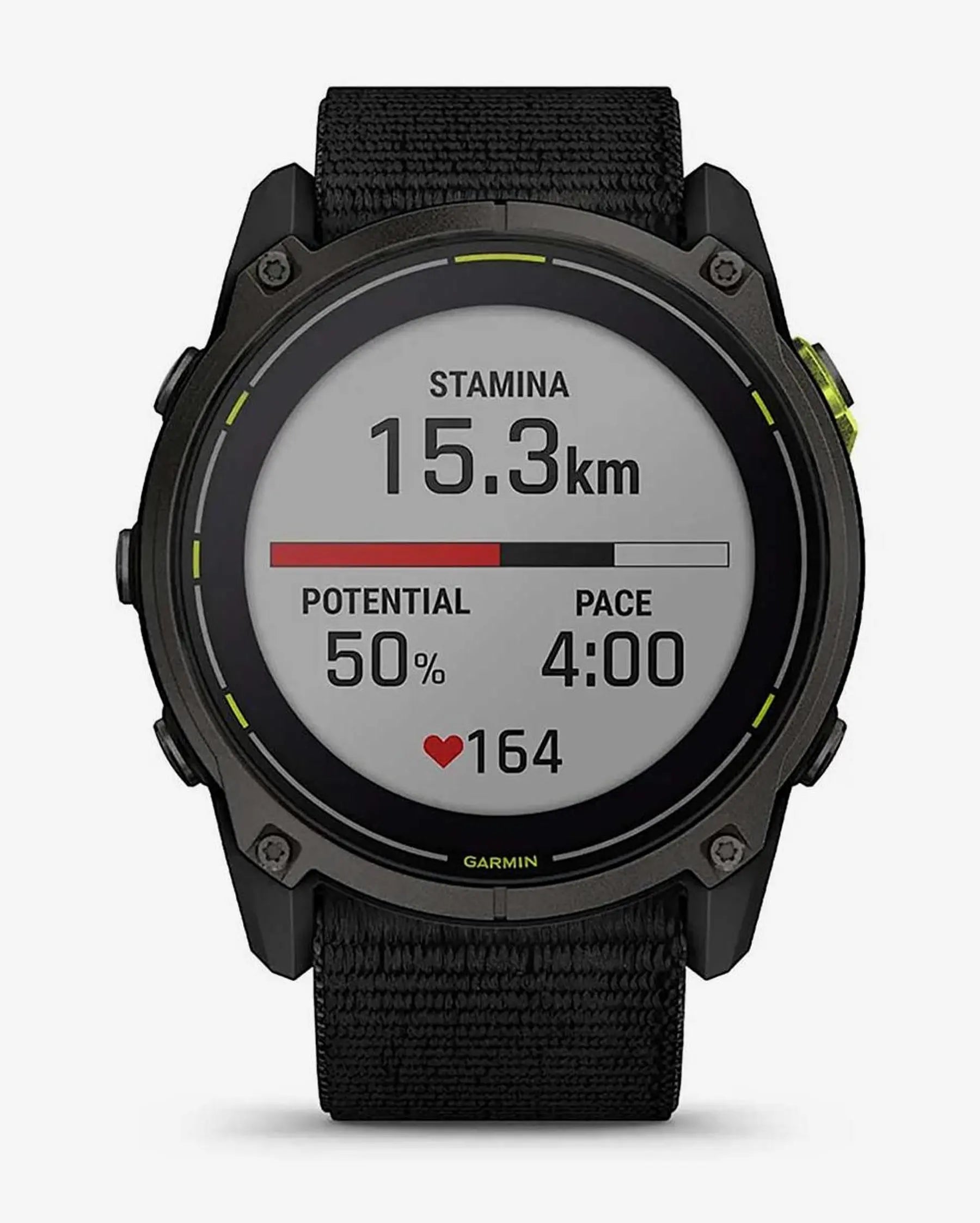Garmin Enduro 3 Sapphire Solar 51 mm com bracelete preta, em titânio e cinzento carbono