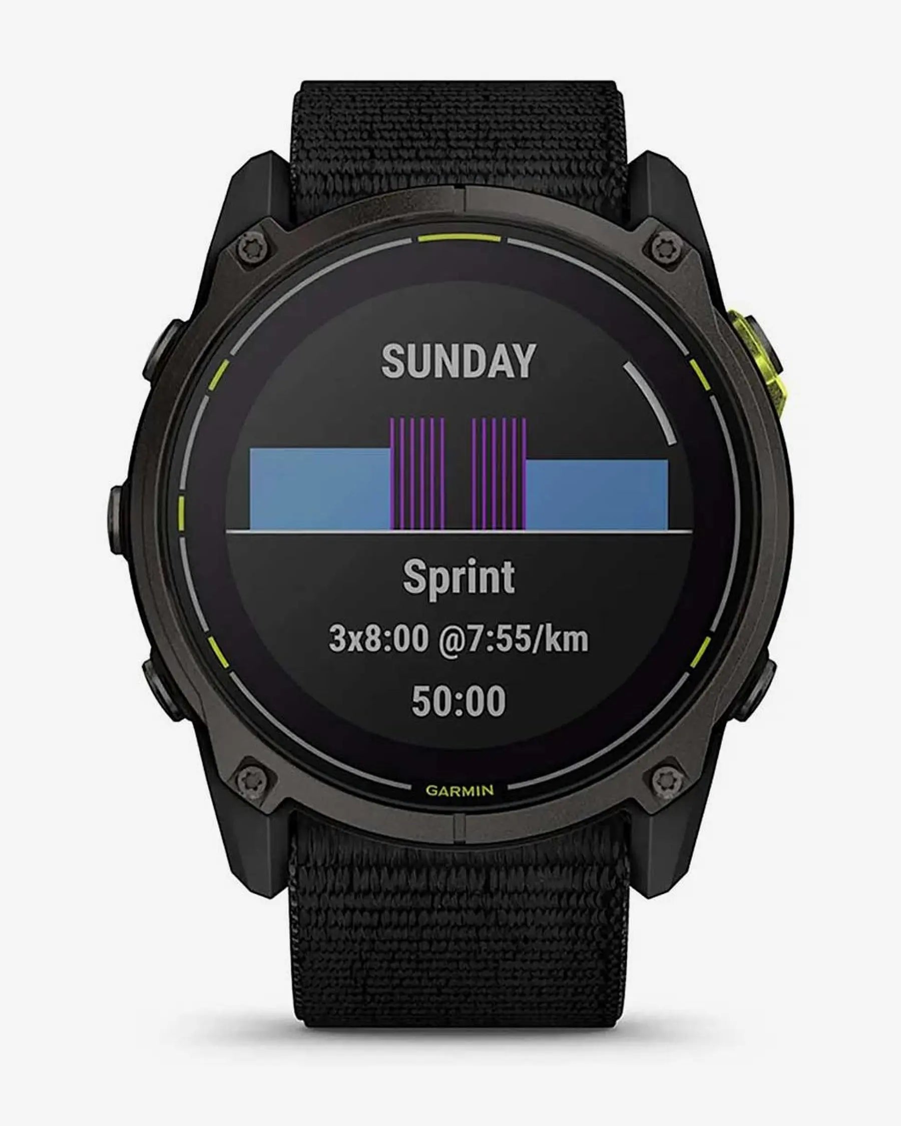 Garmin Enduro 3 Sapphire Solar 51 mm com bracelete preta, em titânio e cinzento carbono