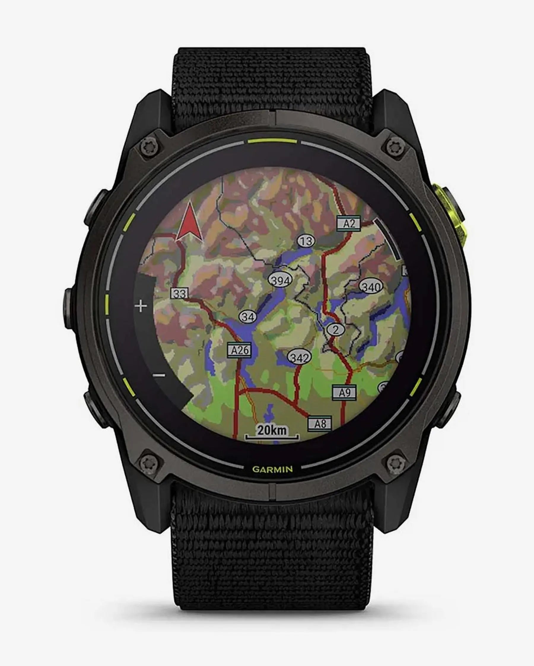 Garmin Enduro 3 Sapphire Solar 51 mm com bracelete preta, em titânio e cinzento carbono