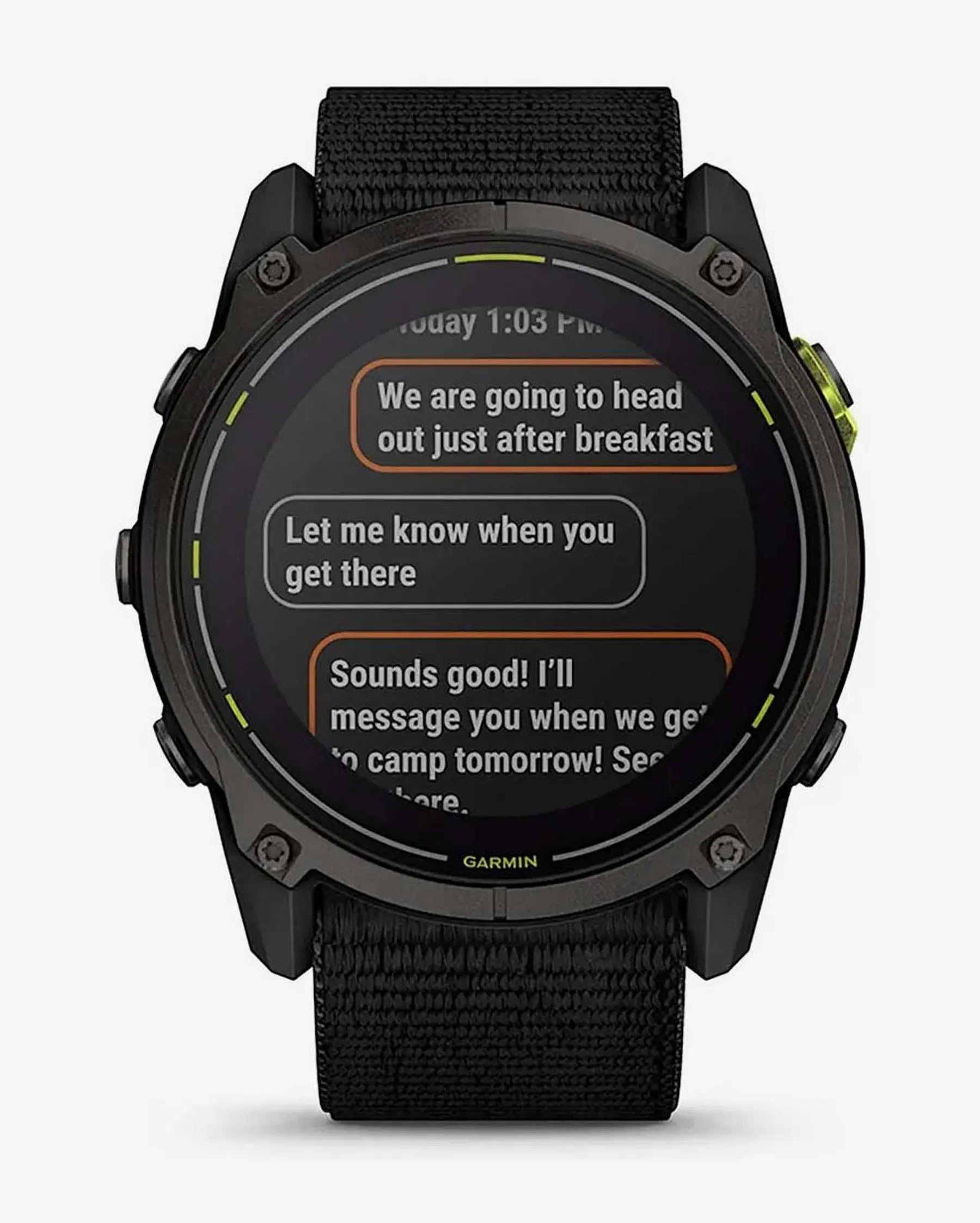 Garmin Enduro 3 Sapphire Solar 51 mm com bracelete preta, em titânio e cinzento carbono