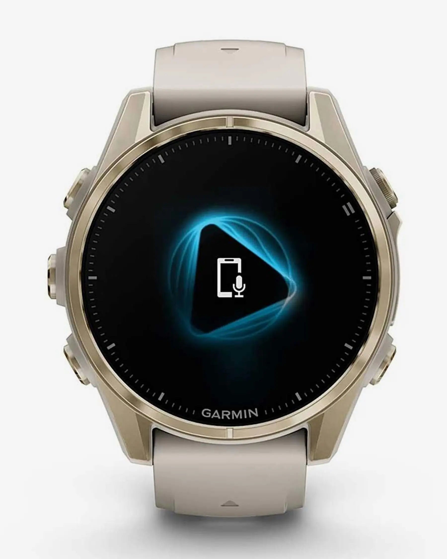 Garmin Fenix 8 AMOLED Sapphire 43mm Dourado com Bracelete Bege