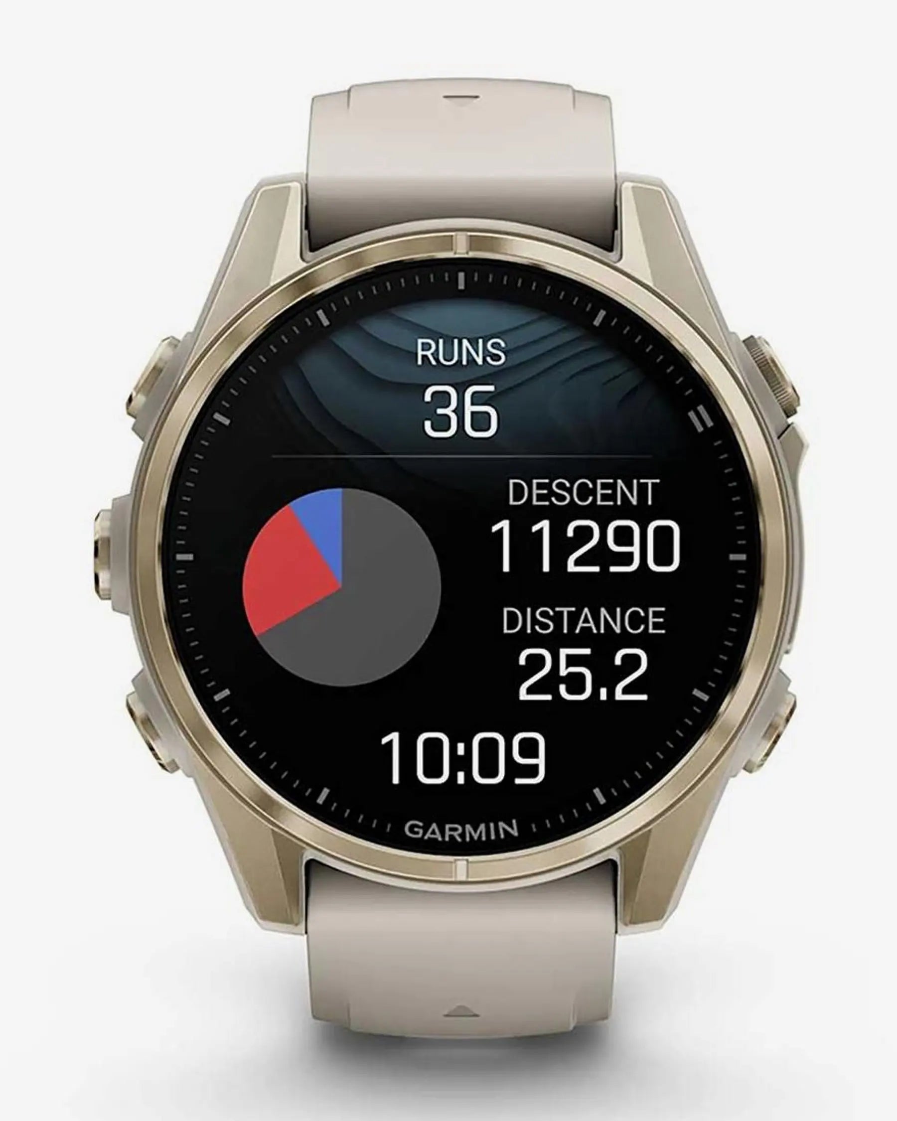 Garmin Fenix 8 AMOLED Sapphire 43mm Dourado com Bracelete Bege