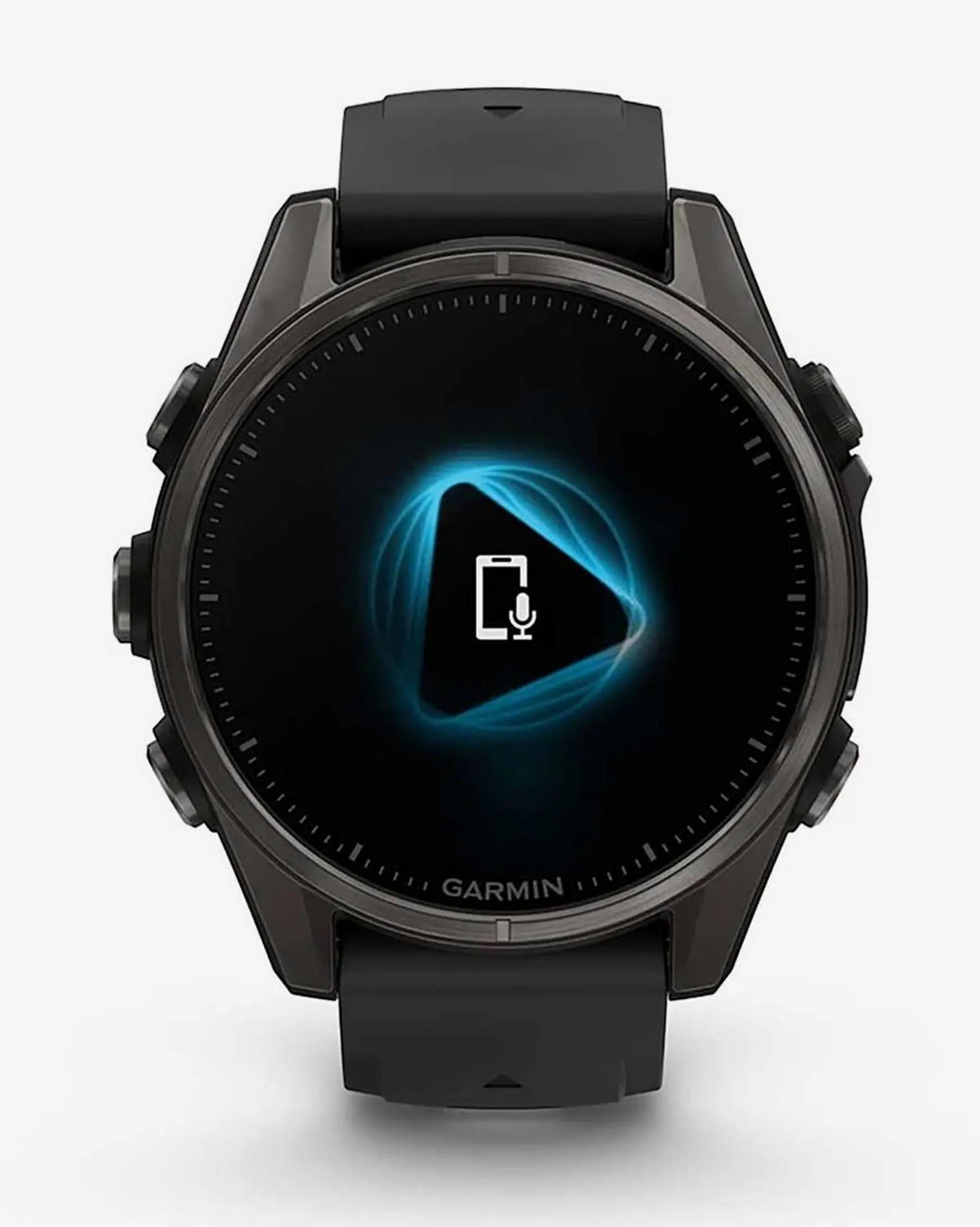 Garmin Fenix 8 AMOLED Sapphire 43mm Titânio Carbono Cinzento Bracelete Preto