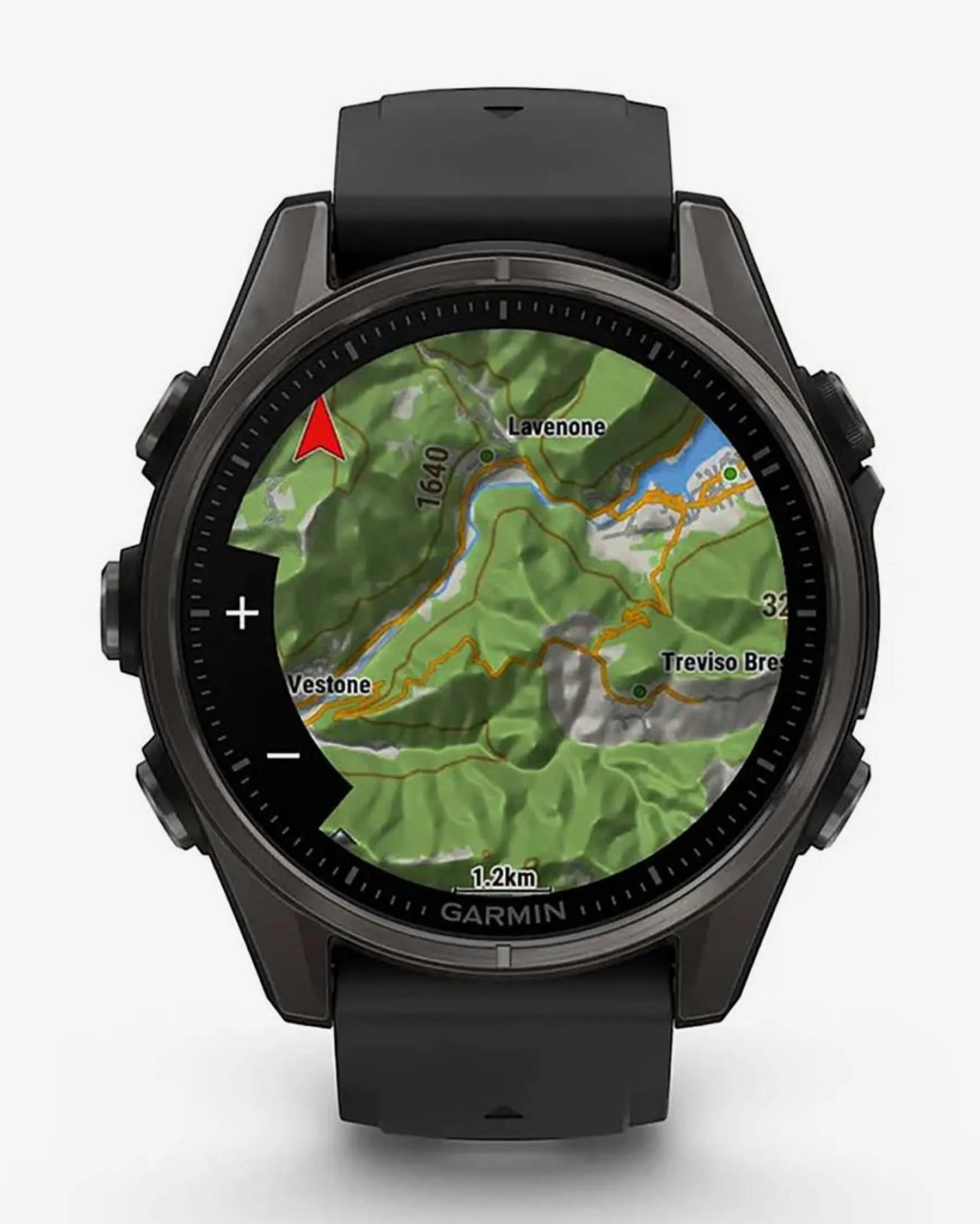 Garmin Fenix 8 AMOLED Sapphire 43mm Titânio Carbono Cinzento Bracelete Preto
