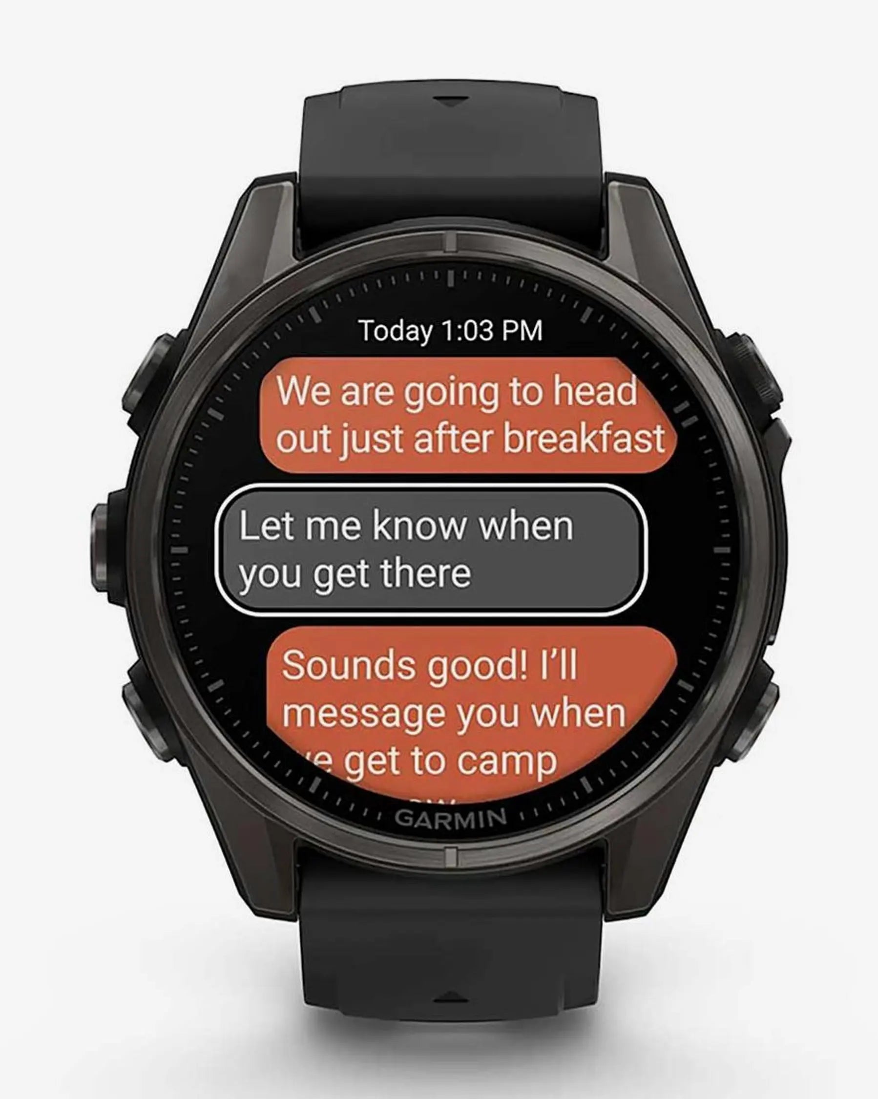 Garmin Fenix 8 AMOLED Sapphire 43mm Titânio Carbono Cinzento Bracelete Preto