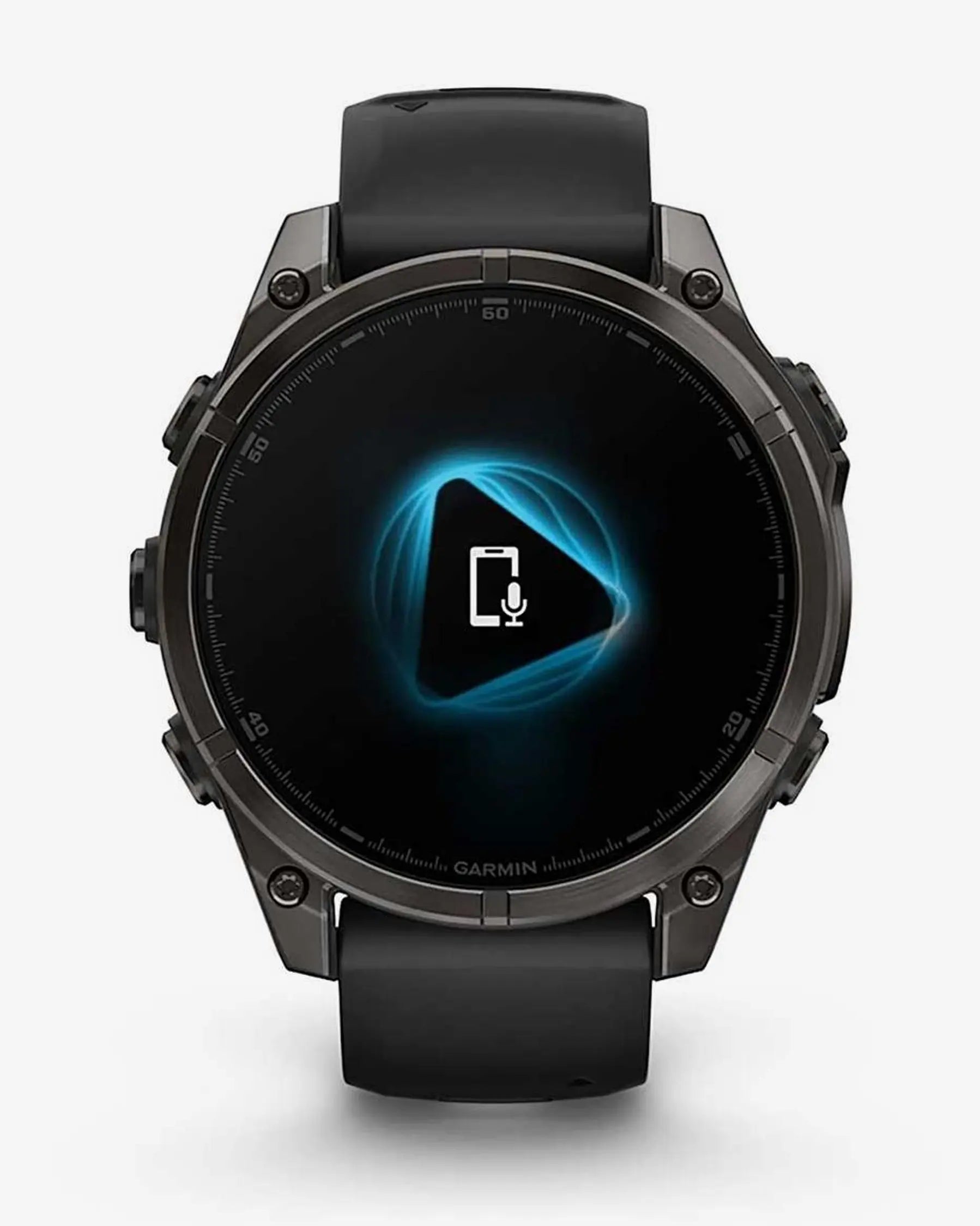 Garmin Fenix 8 AMOLED com cristal de safira, 47 mm, titânio cinzento carvão, bracelete preta