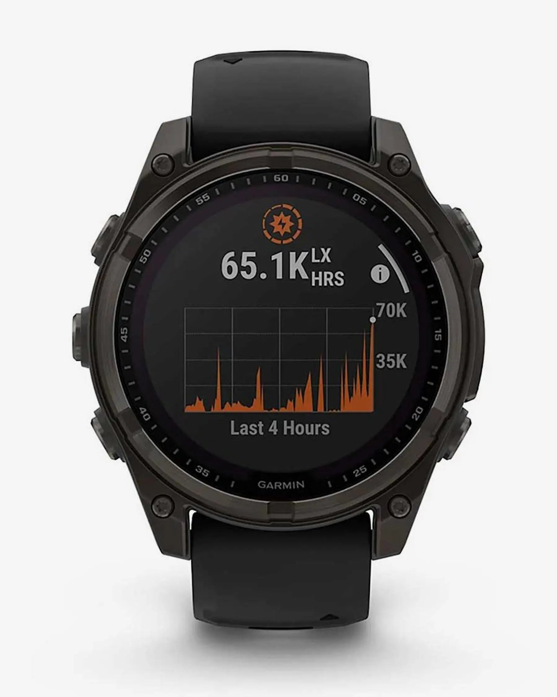 Garmin Fenix 8 Sapphire Solar 47mm Titânio Carbono Cinzento Bracelete Preto