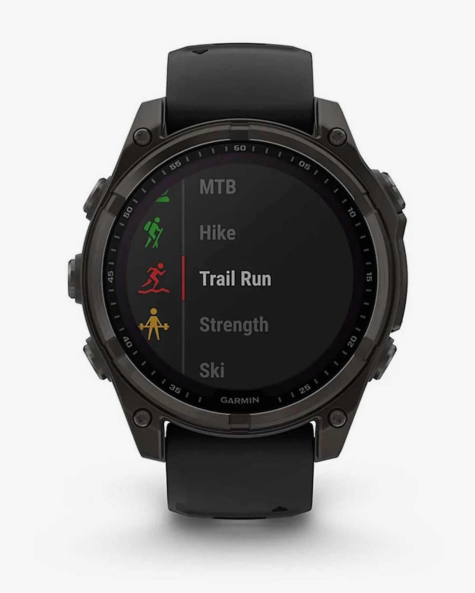Garmin Fenix 8 Sapphire Solar 47mm Titânio Carbono Cinzento Bracelete Preto