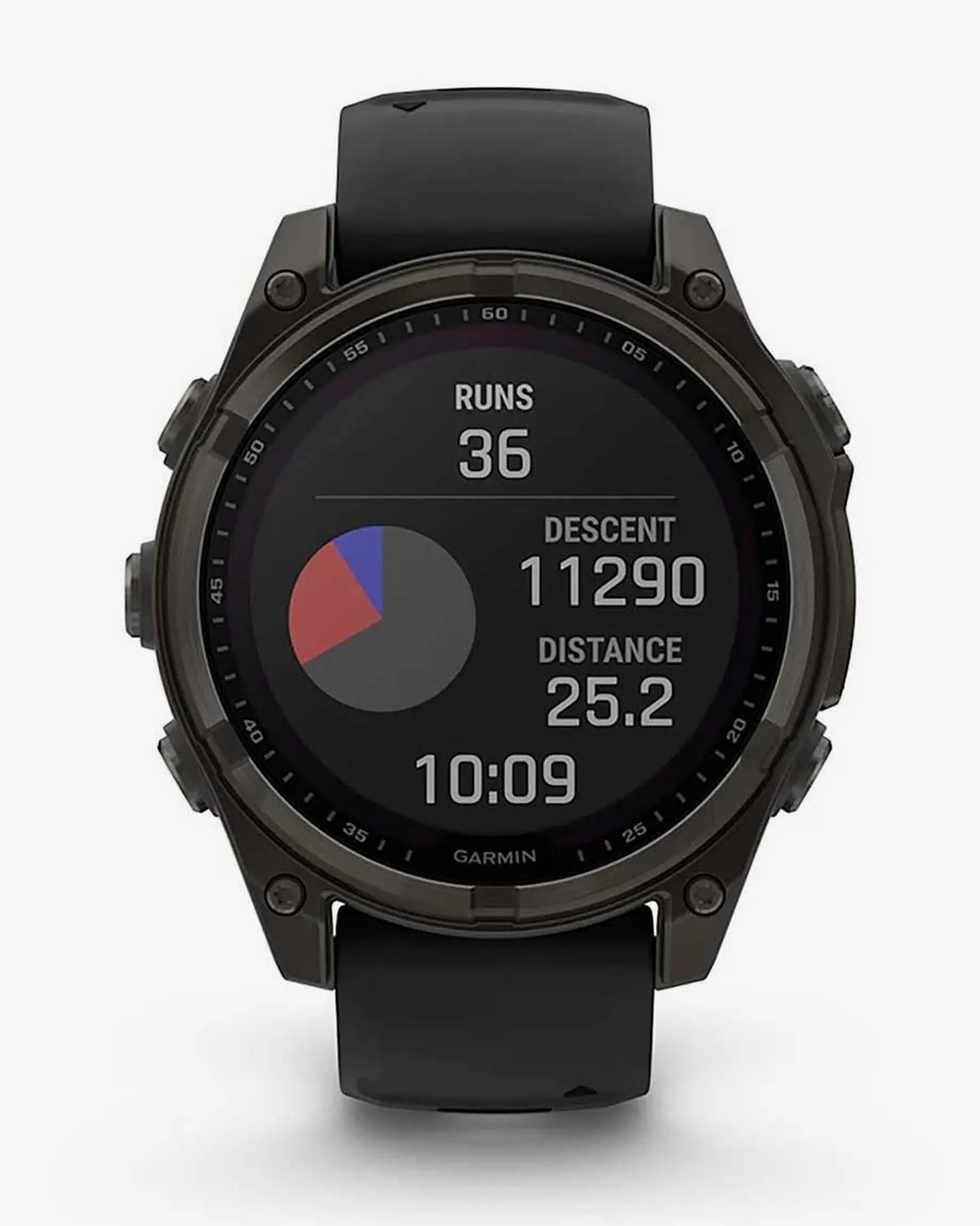 Garmin Fenix 8 Sapphire Solar 47mm Titânio Carbono Cinzento Bracelete Preto