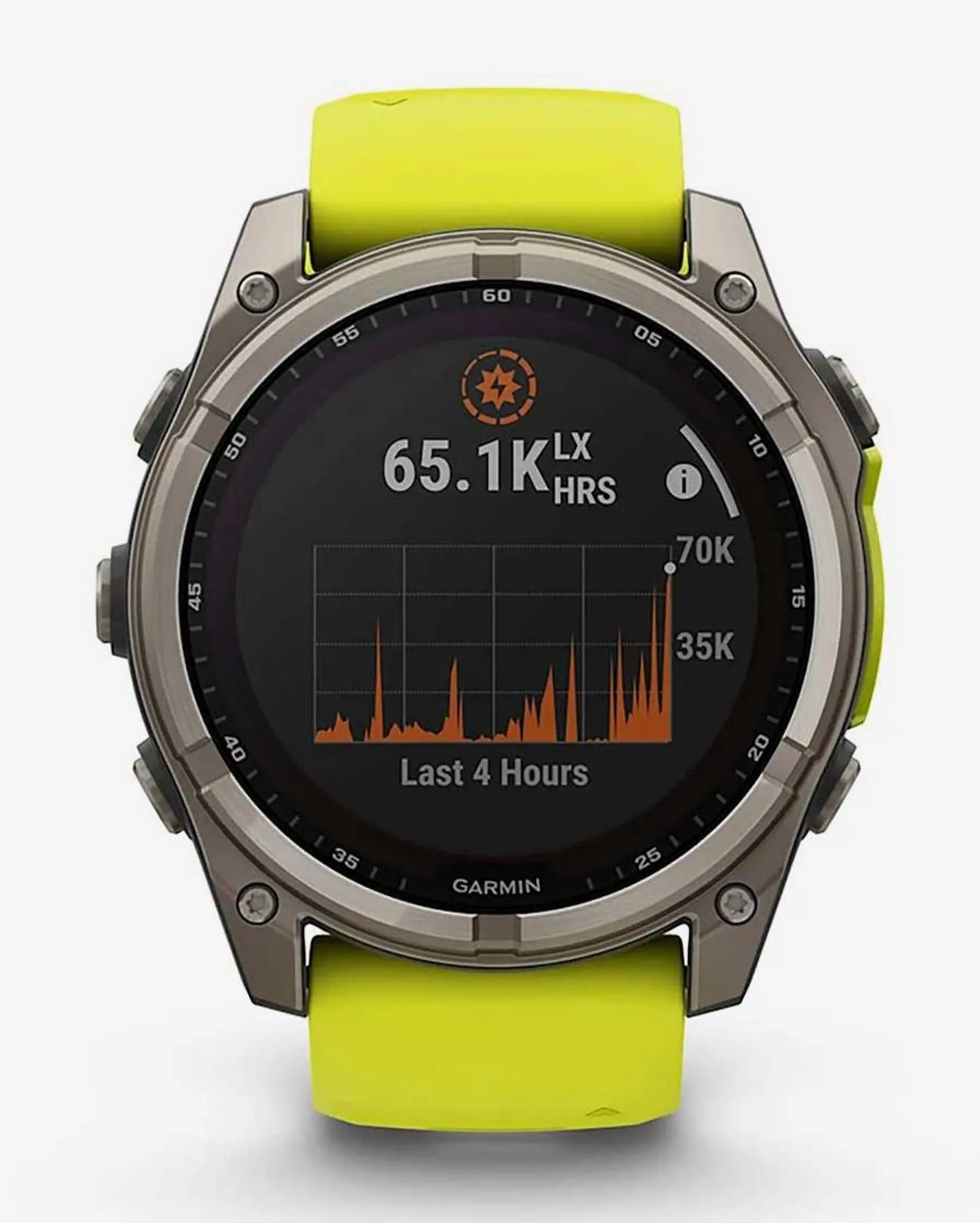 Garmin Fenix 8 Sapphire Solar 51mm Cinzento Titânio com Bracelete Amarela