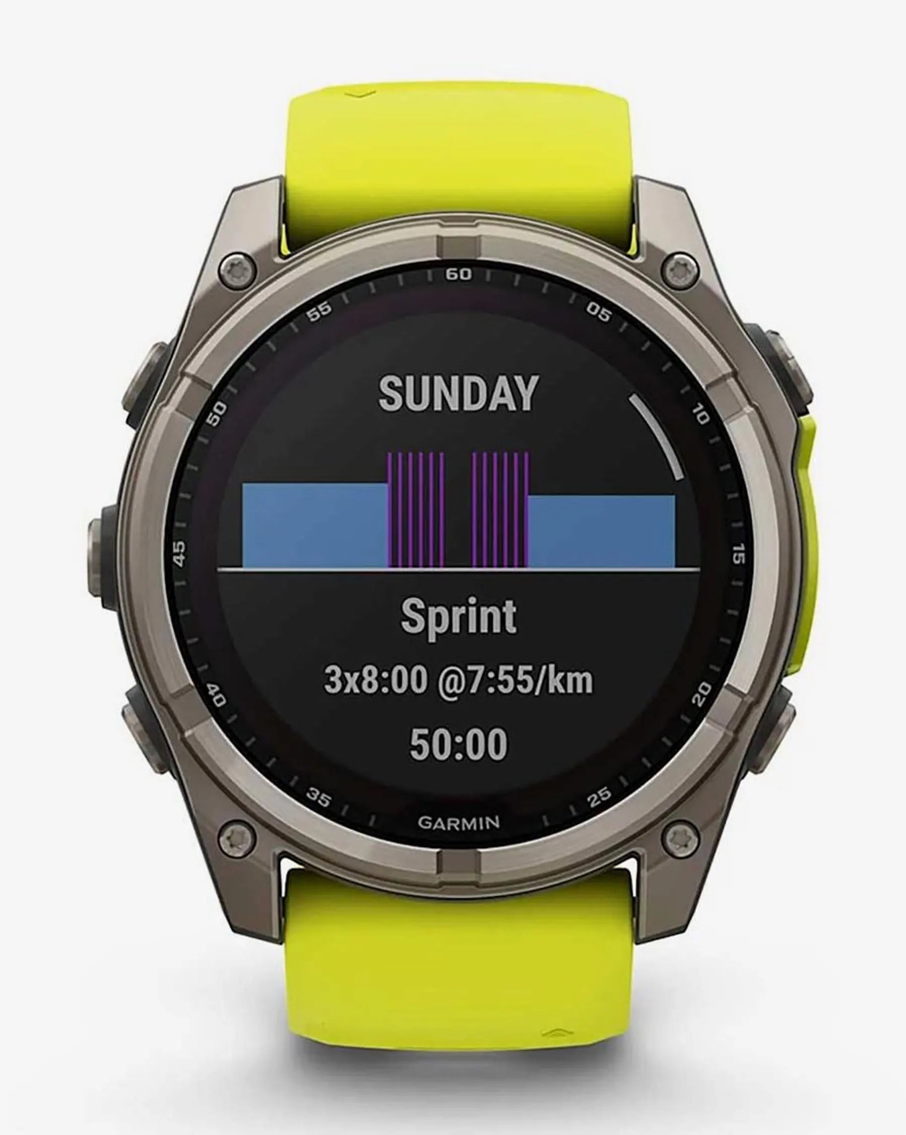 Garmin Fenix 8 Sapphire Solar 51mm Cinzento Titânio com Bracelete Amarela