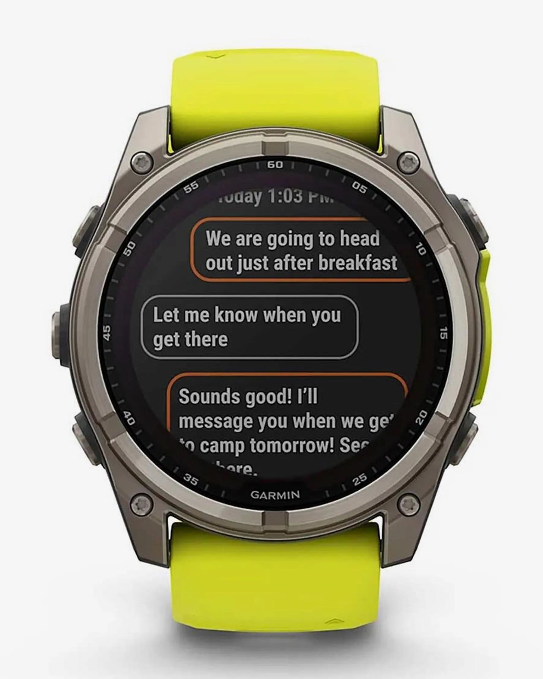 Garmin Fenix 8 Sapphire Solar 51mm Cinzento Titânio com Bracelete Amarela